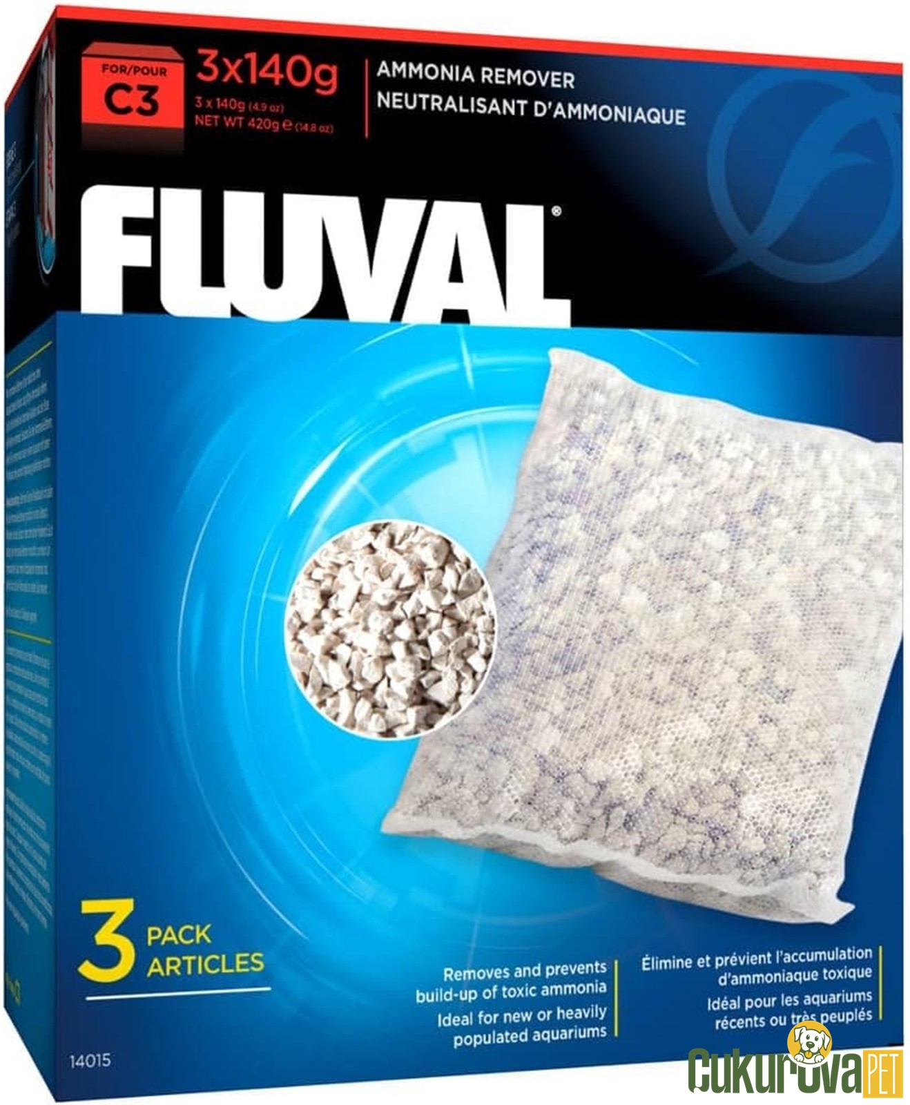 Fluval C 3 Amonyak Gi̇deri̇ci̇ 3 x 140 Gr