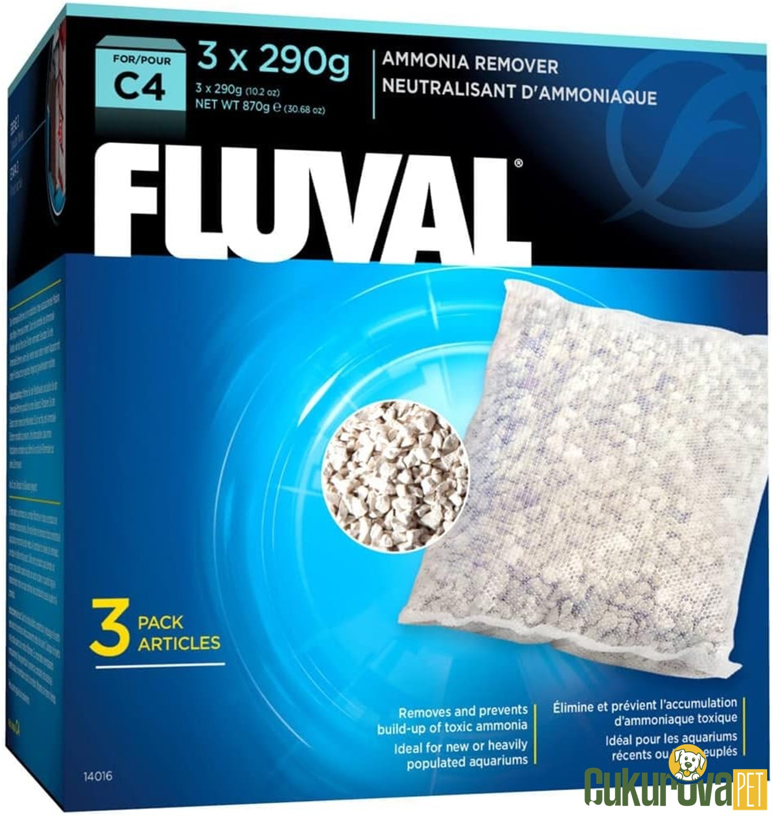 Fluval C 4 Amonyak Gi̇deri̇ci̇ 3 x 290 Gr