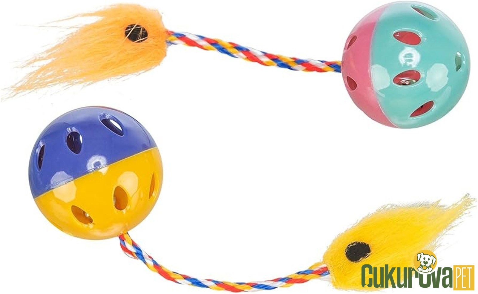 Trixie Zi̇lli̇ Top Kedi̇ Oyuncağı Peluşlu 2'li̇ 4.5 Cm