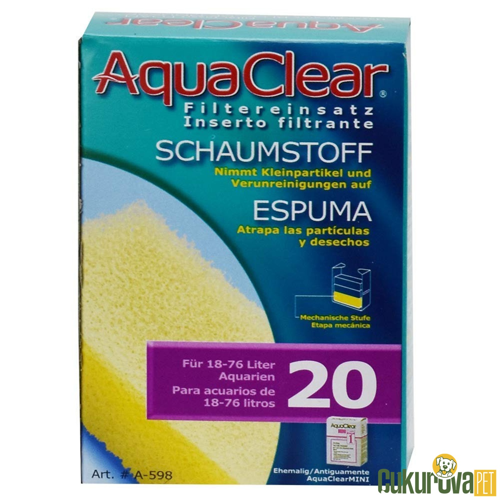 Aqua Clear Mini Fi̇ltre Süngeri̇ 20