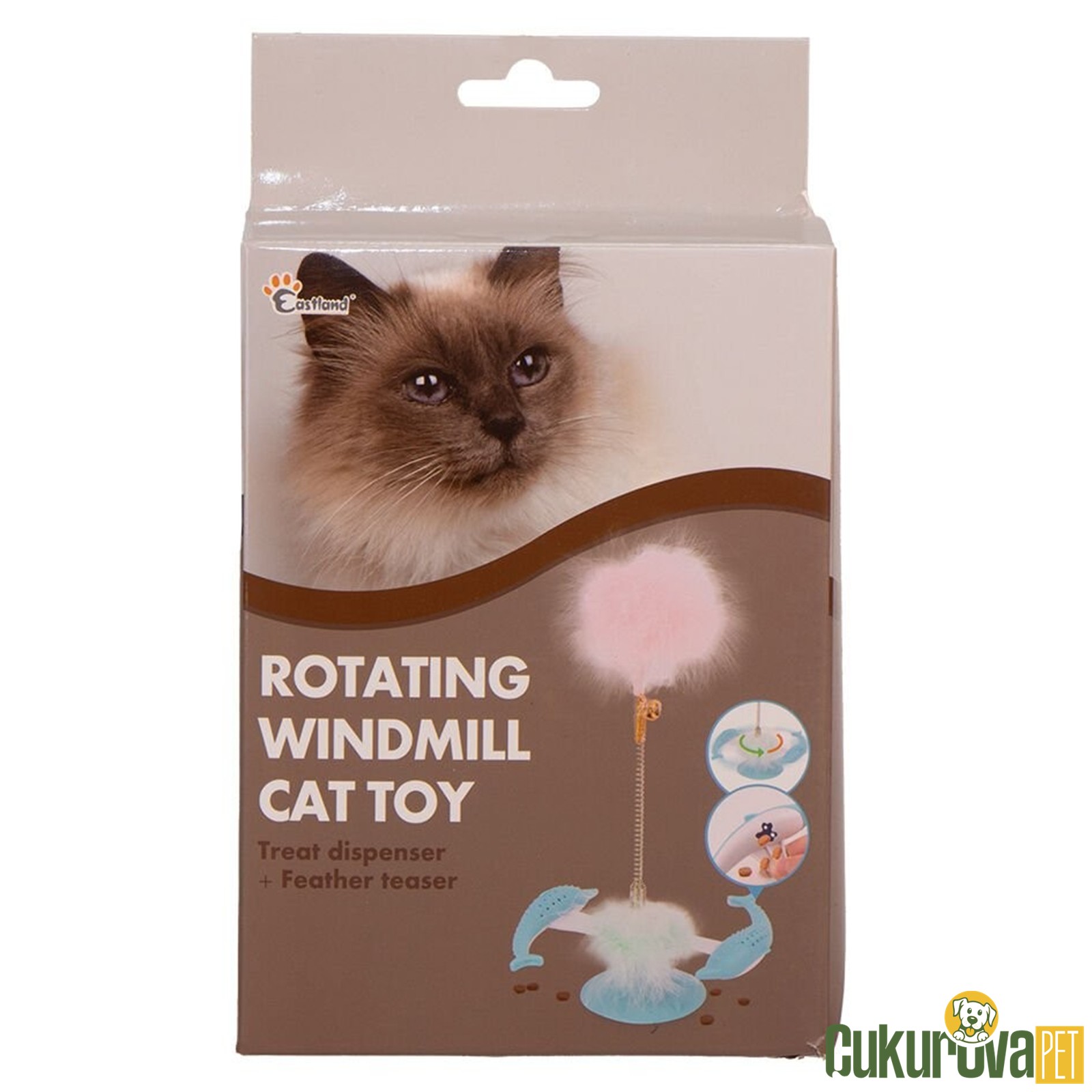 Eastland İnterakti̇f Dönen Kedi̇ Oyuncağı Yunus 24 x 1 Cm