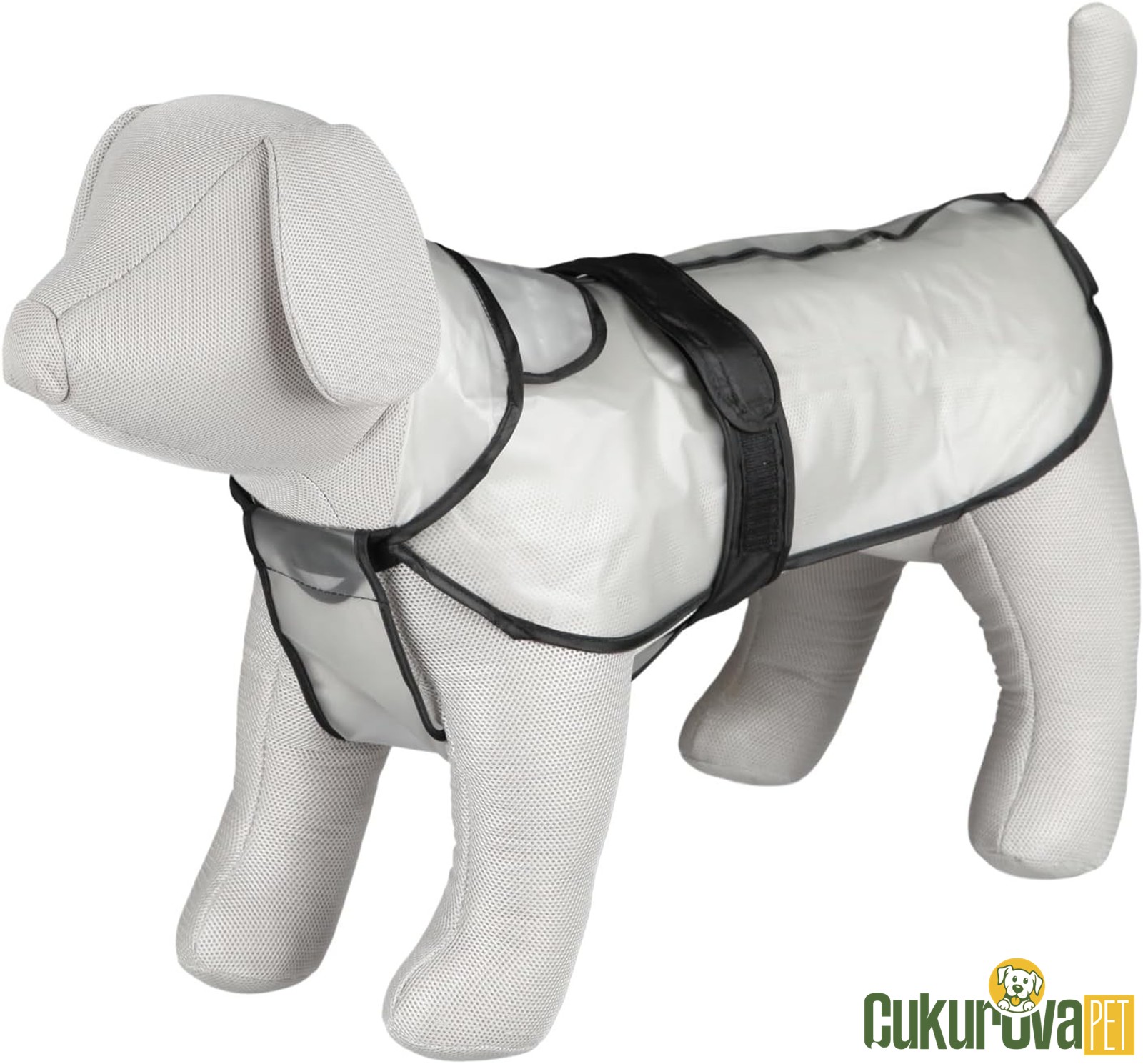 Trixie Köpek Yağmurluk Transparan Şeffaf Si̇yah Bi̇yeli̇ - L 60 Cm