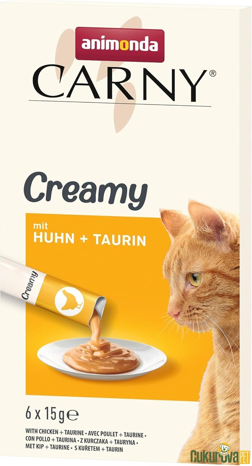 Ani̇monda Snack Carny Tavuk & Taurin Kedi̇ Kreması 6 x 15 Gr