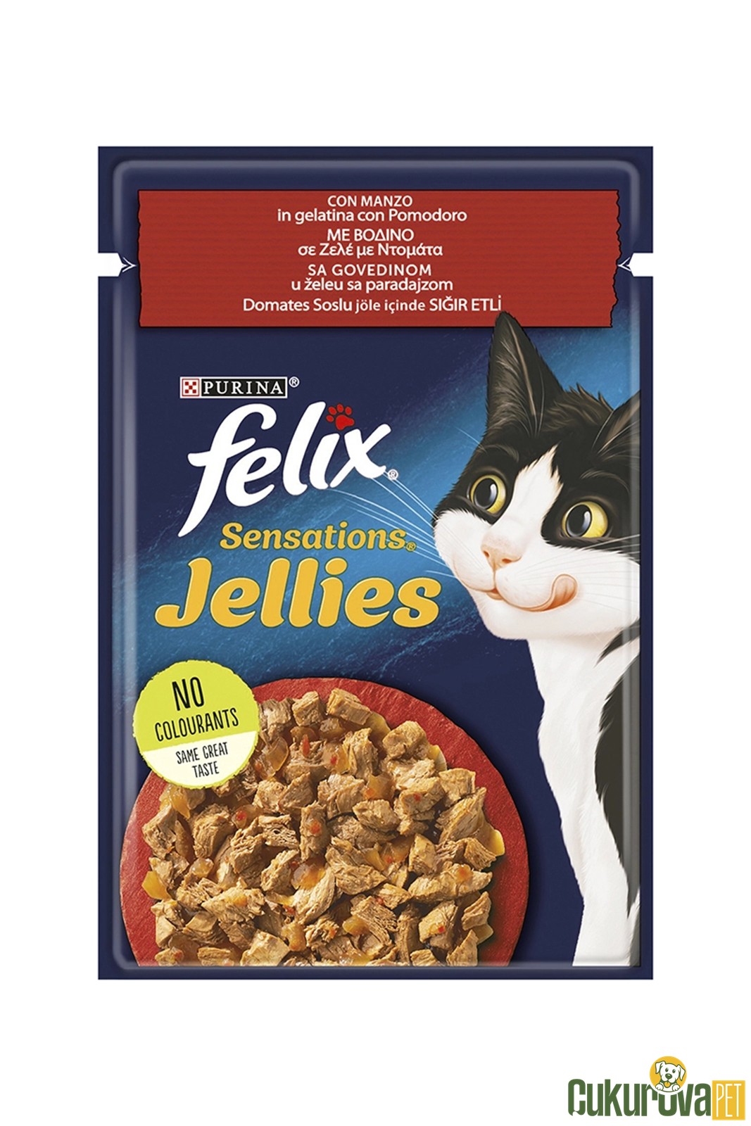 Felix Adult Sığır Etli Ve Domatesli Yetişkin Kedi Yaş Maması 85 Gr