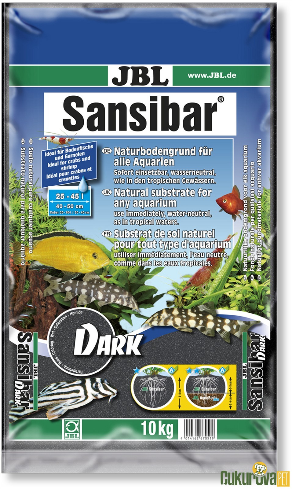 Jbl Sansibar Akvaryum Kumu 0.2 - 0.5 Mm Siyah 10 Kg