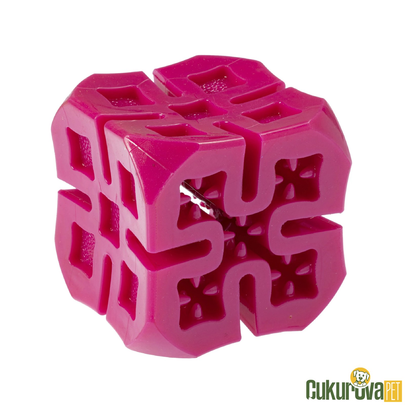 GimDog Küp Şeklinde Köpek Oyuncağı Pembe 6.5 Cm
