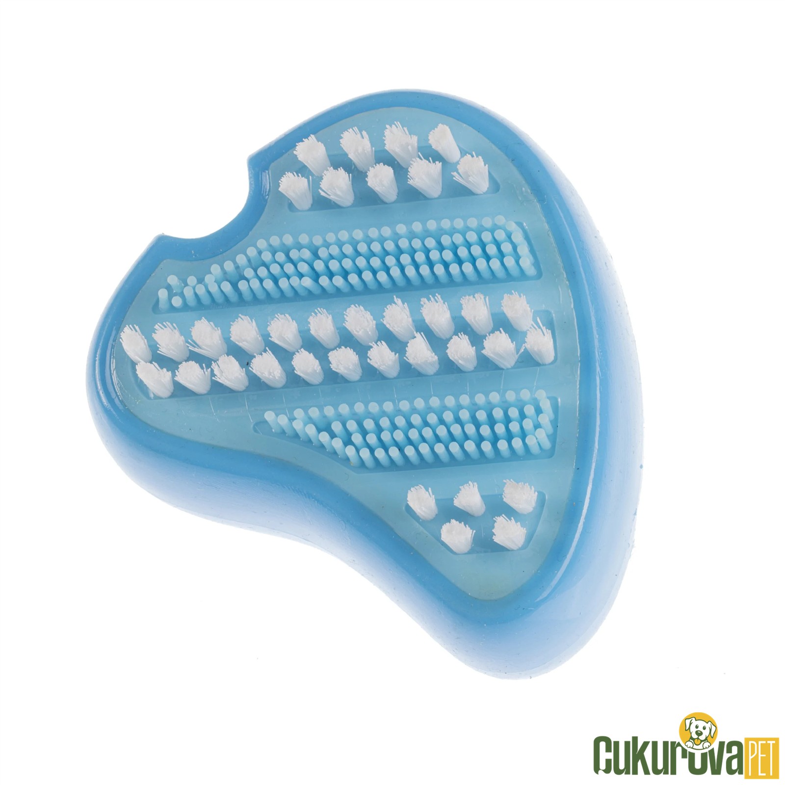 GimDog Biftek Şeklinde Diş Fırçası Köpek Oyuncağı Mavi - 9 Cm