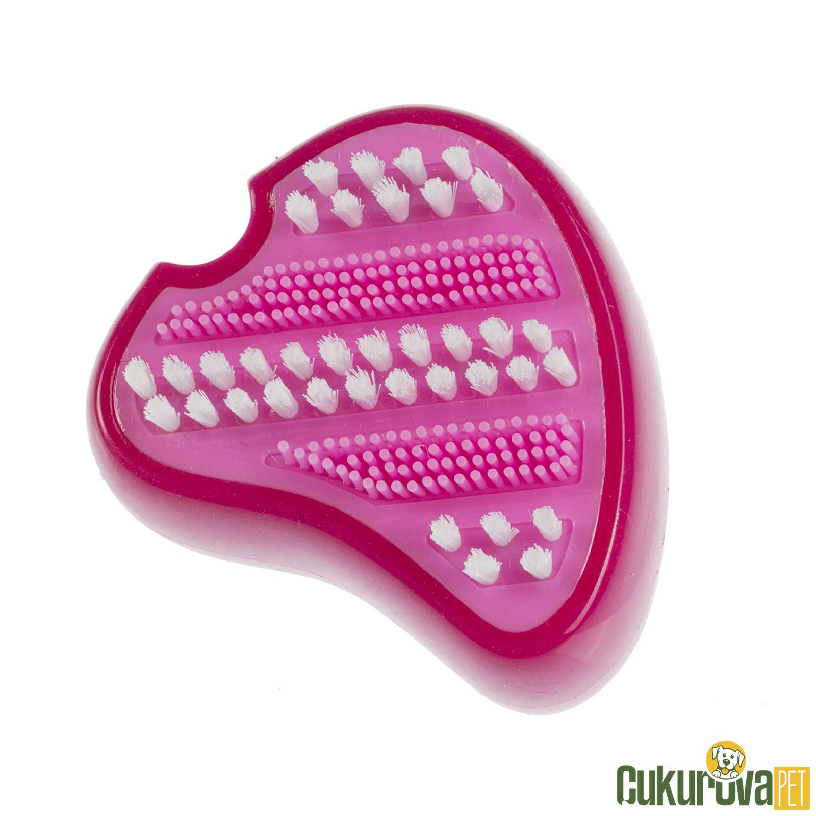 GimDog Biftek Şeklinde Diş Fırçası Köpek Oyuncağı Pembe - 9 Cm