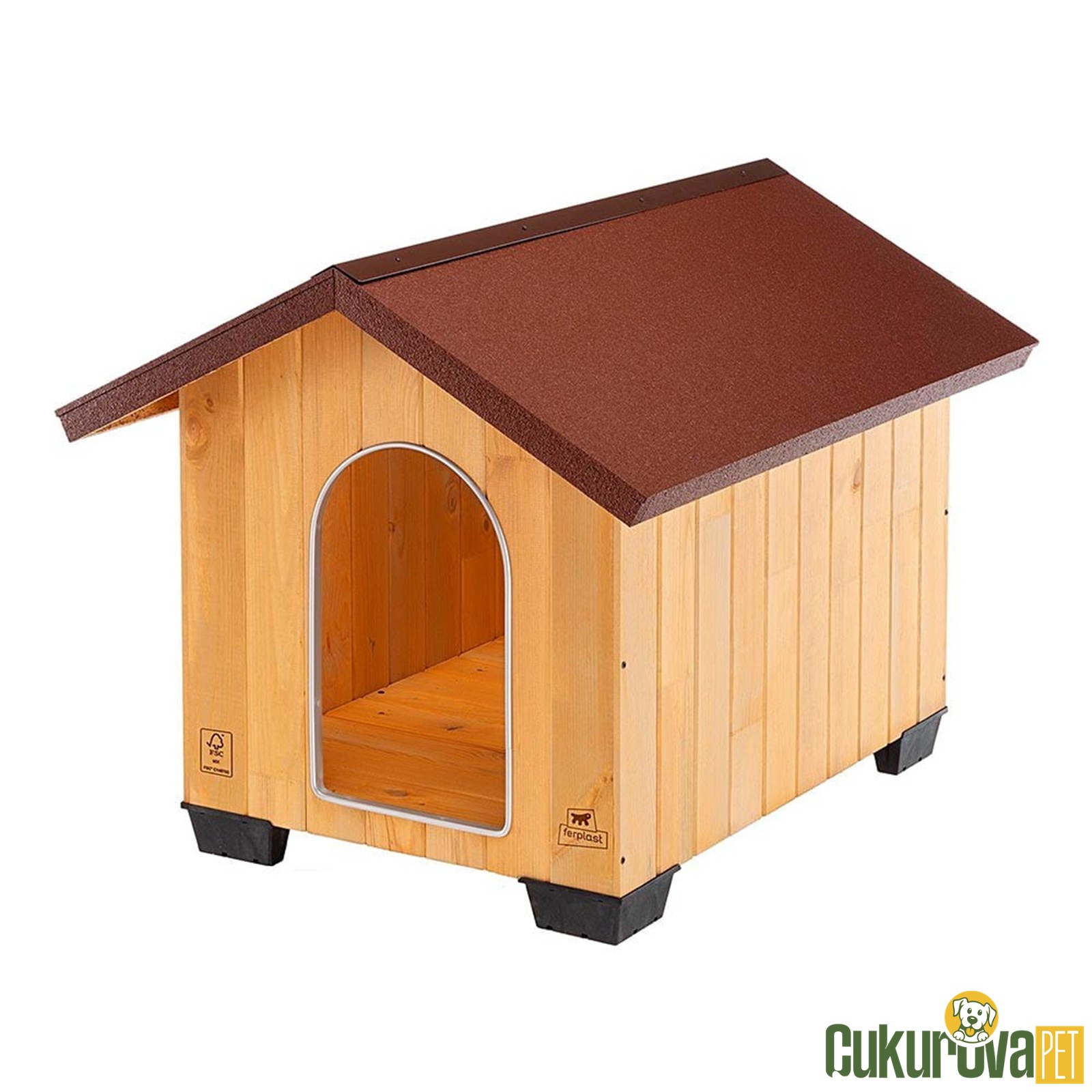 Ferplast Domus Ahşap Köpek Kulübesi̇ - L  84 x 62 x 78 Cm