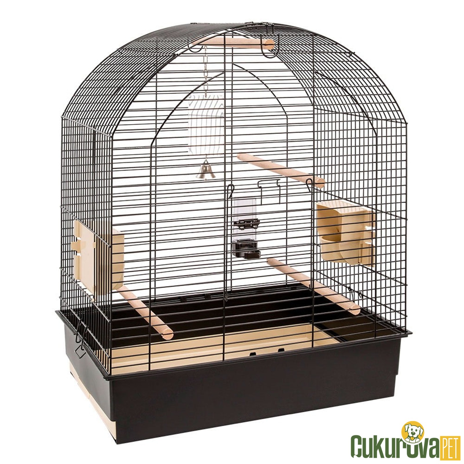 Ferplast Greta Kuş Kafesi Siyah - 69.5 x 44.5 x 84 Cm