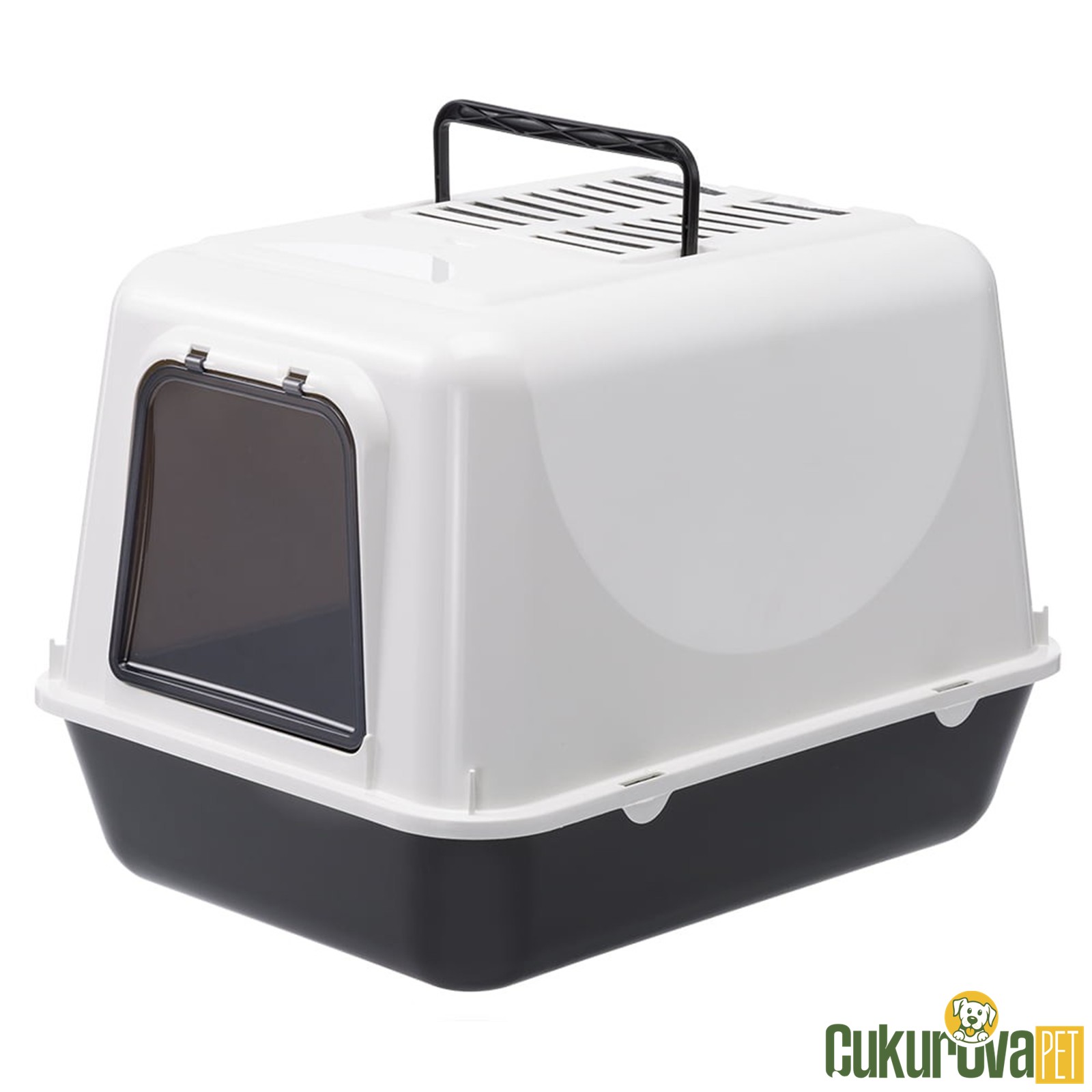 Ferplast Clear Cat 20 Kapalı Kedi Tuvaleti Siyah