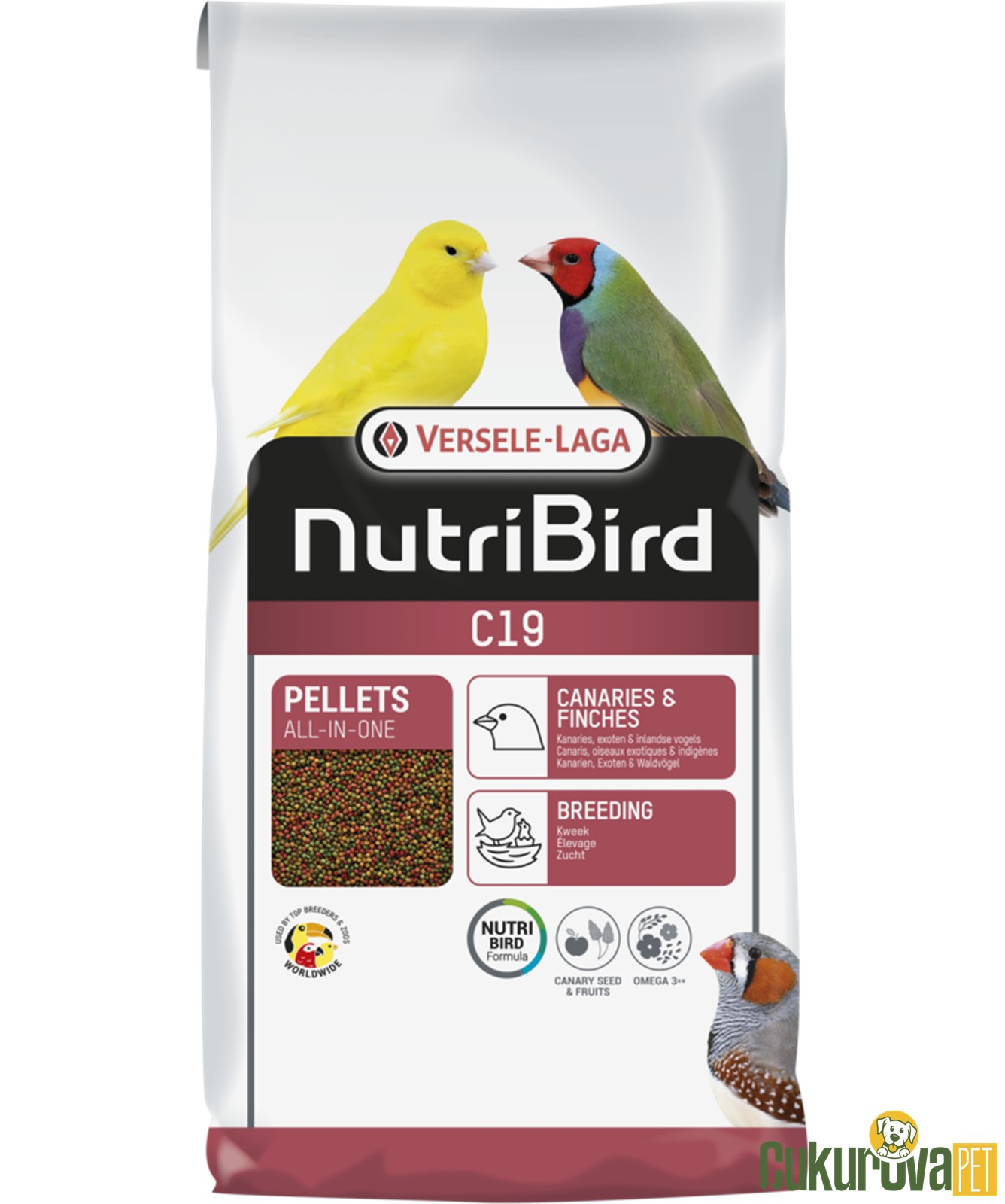 Versele Laga NutriBird C19 Pellets Kanarya Ve Finch Yemi 3 Kg