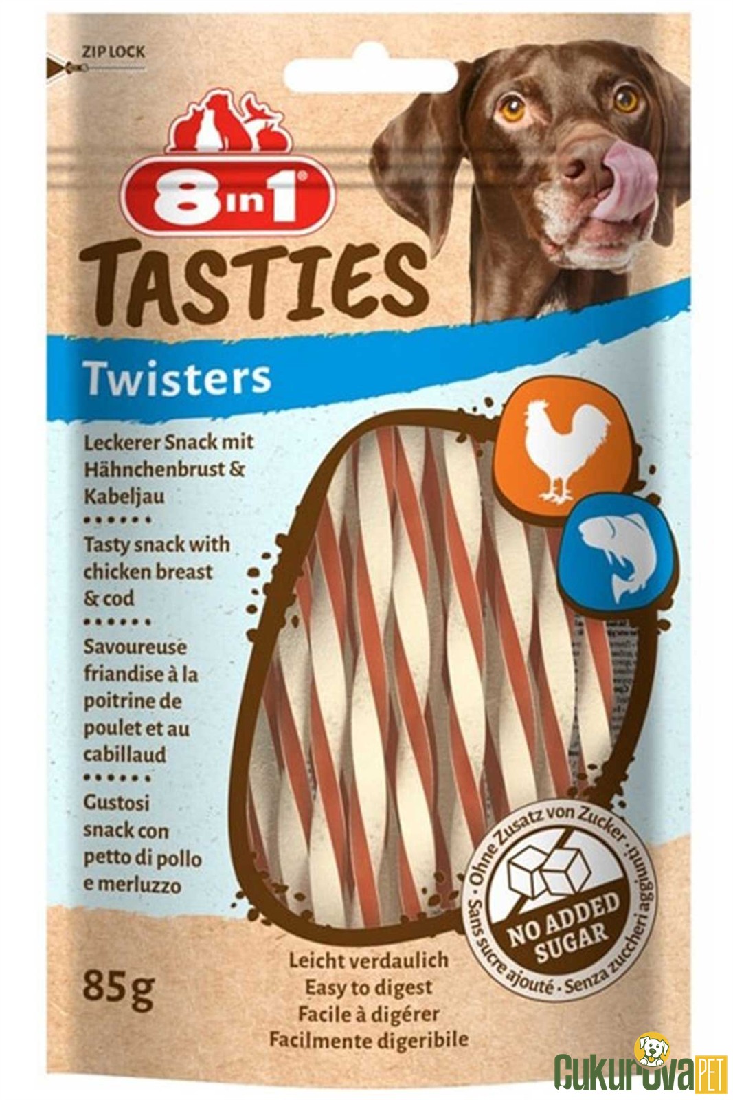8 In 1 Tasties Twisters Balıklı Burgu Köpek Ödülü 85 Gr