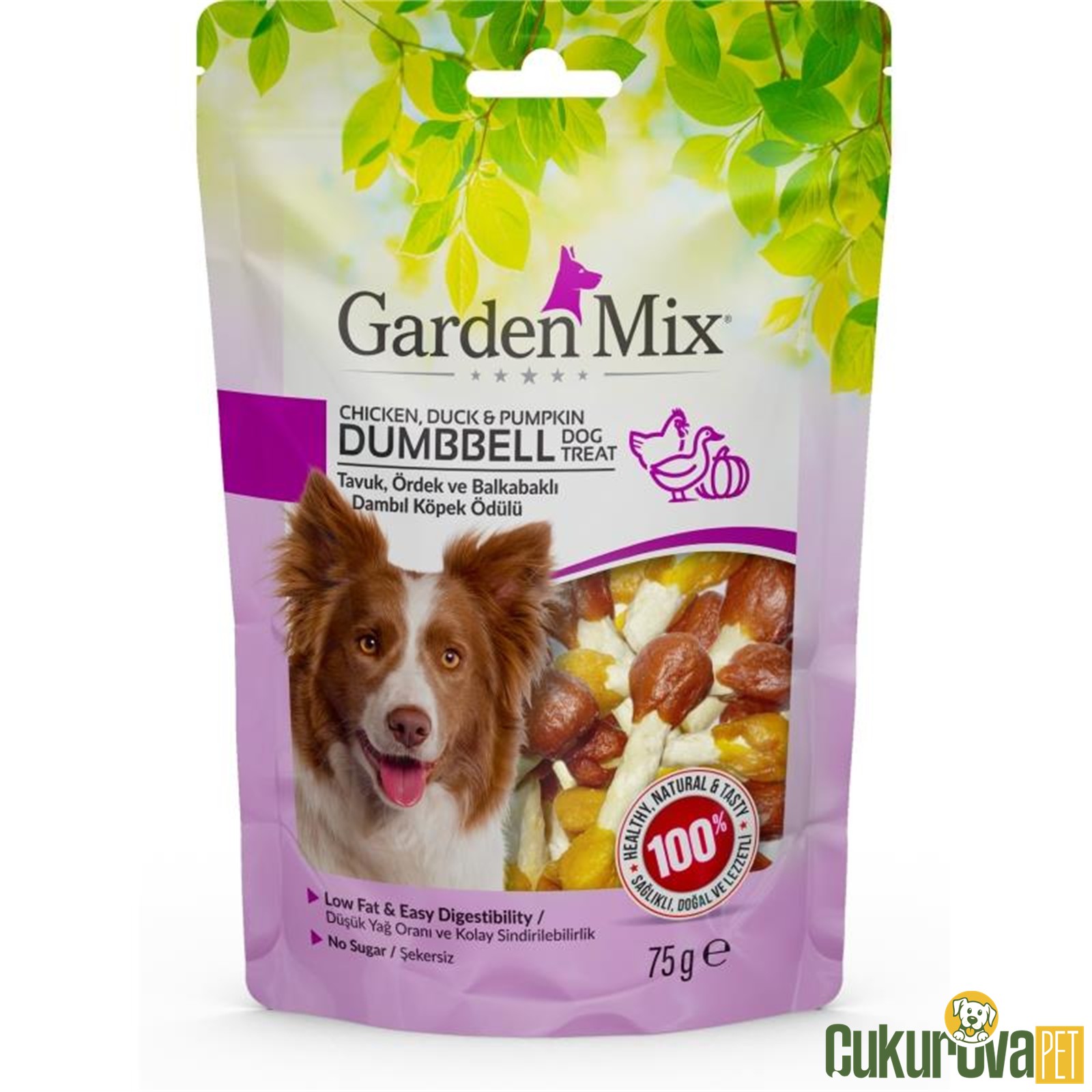 Gardenmix Tavuk Ördek Ve Balkabaklı Dambıl Köpek Ödülü 75 Gr