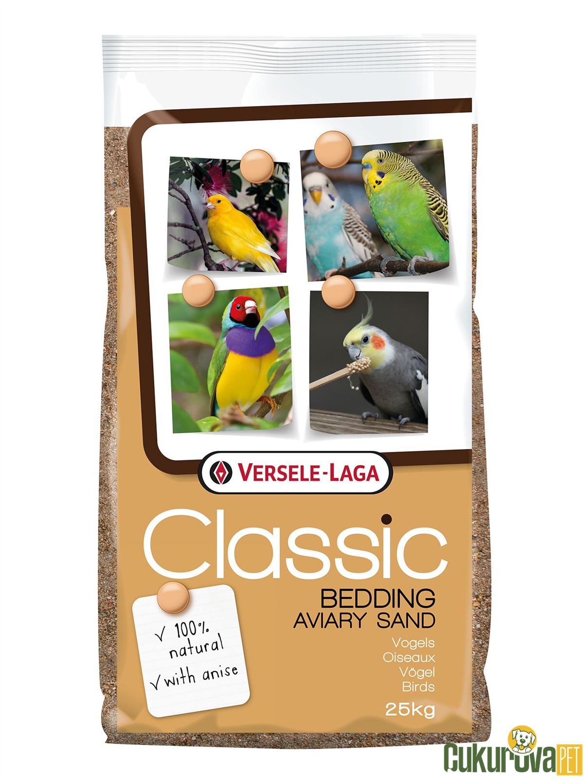 Versele Laga Classic Bedding Aviary Sand Kuş Kumu 25 Kg