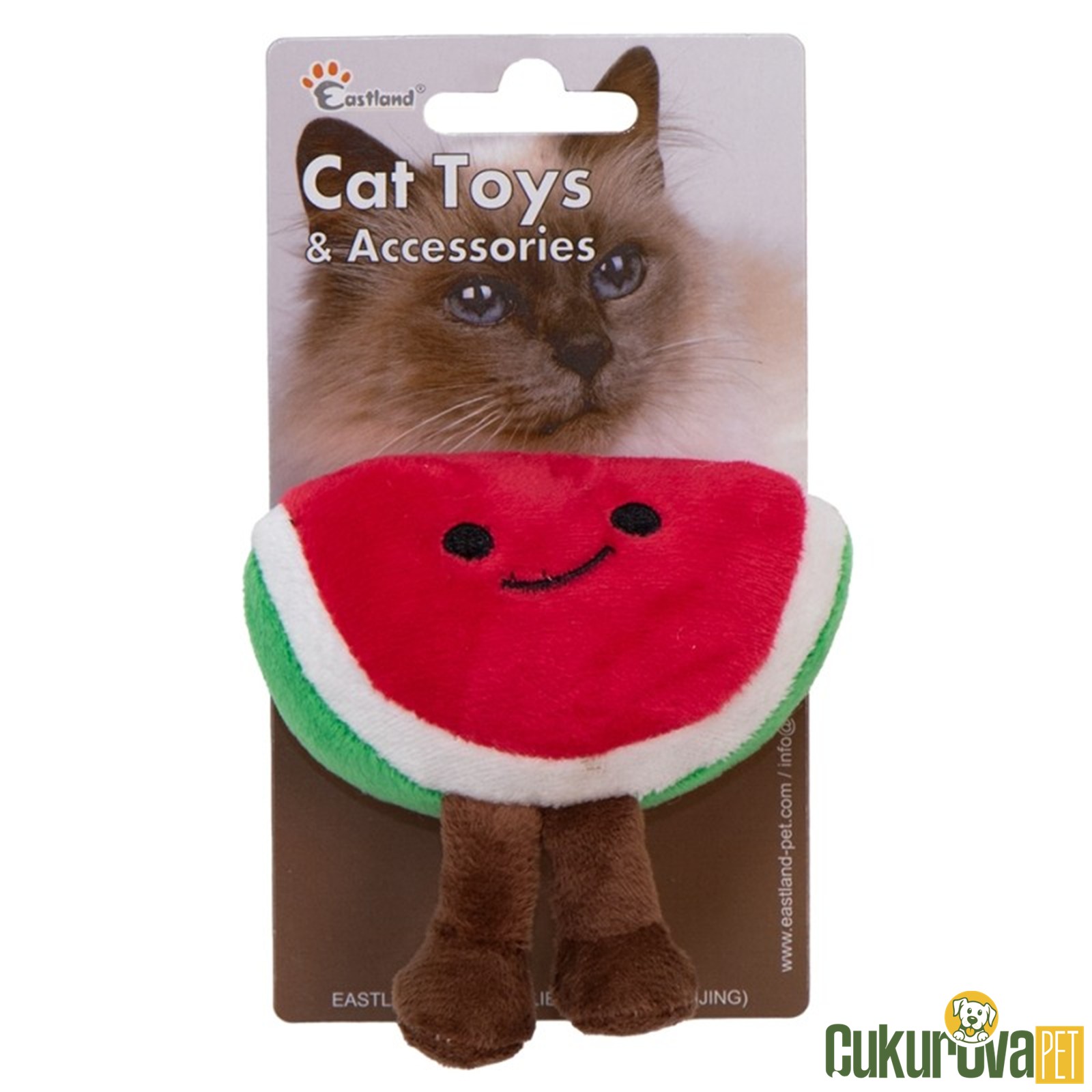 Eastland Kedi̇ Oyuncak Catnipli Hışırtılı Peluş Karpuz 8.5 Cm