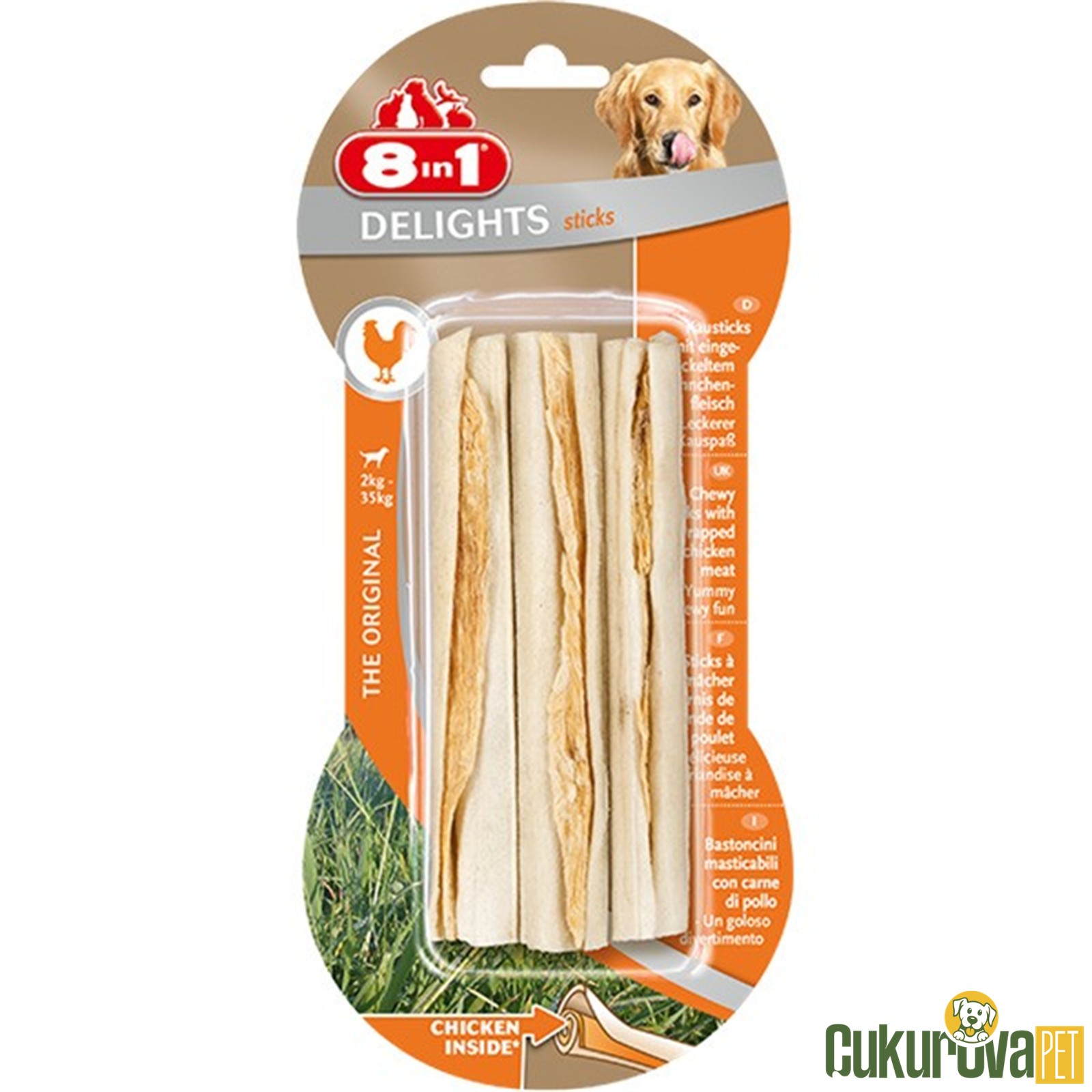 8 In 1 Delights Burgu Twisted Sticks Tavuklu Çubuk Köpek Ödülü 55 Gr