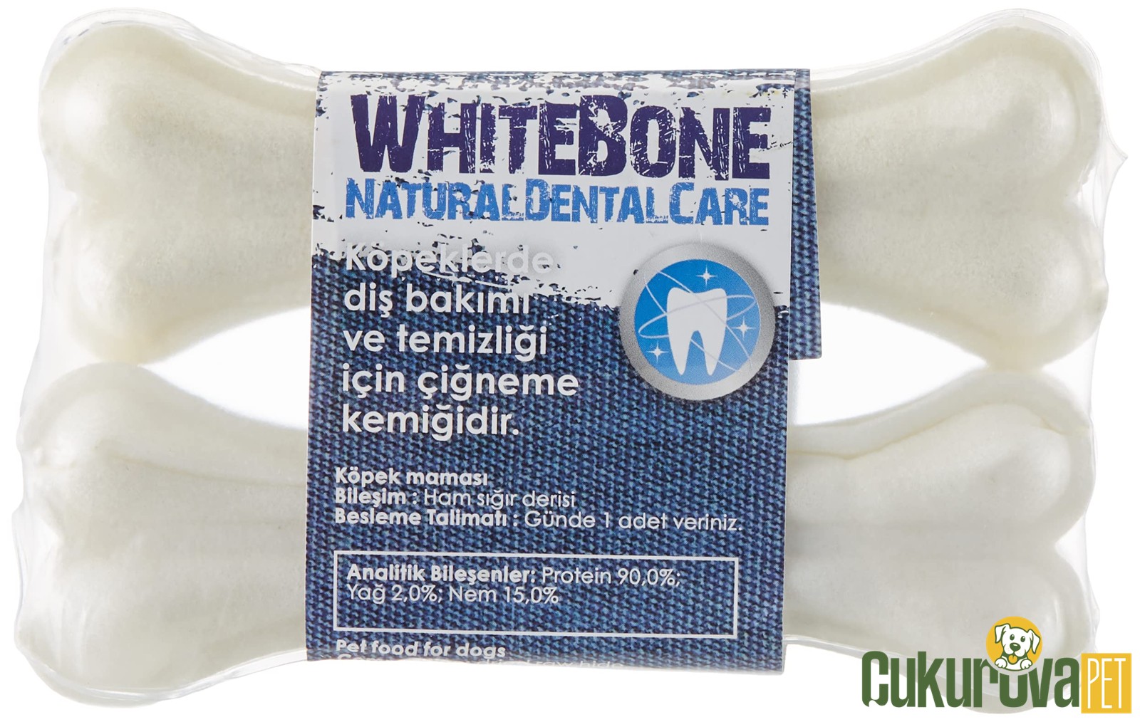 Gimdog Whitebone Press Ödül Kemiği Beyaz 2'li - 14 Cm