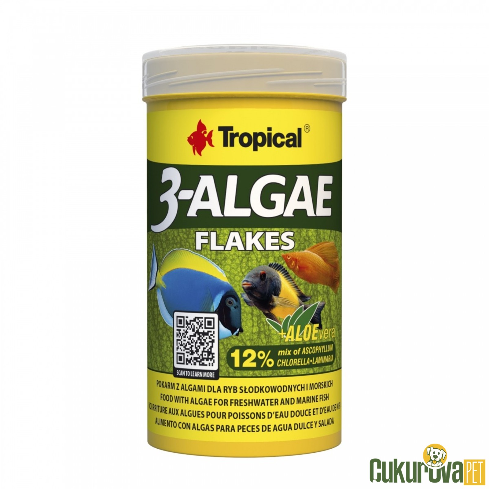 Tropical 3-Algae Flakes Pul Yem 250 Ml - 50 Gr