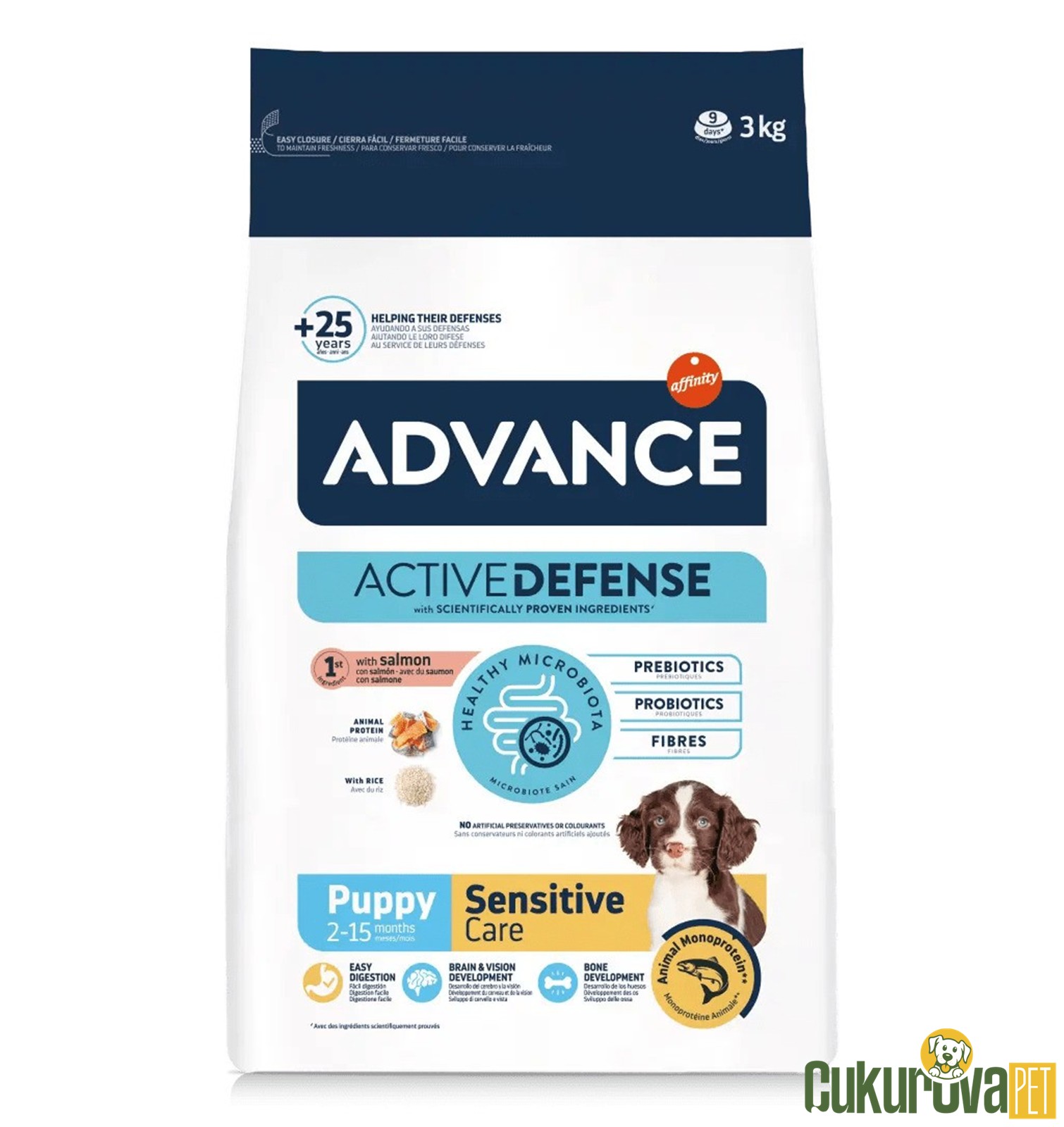 Advance Puppy Sensitive Care Somonlu Ve Pirinçli Yavru Köpek Maması 3 Kg