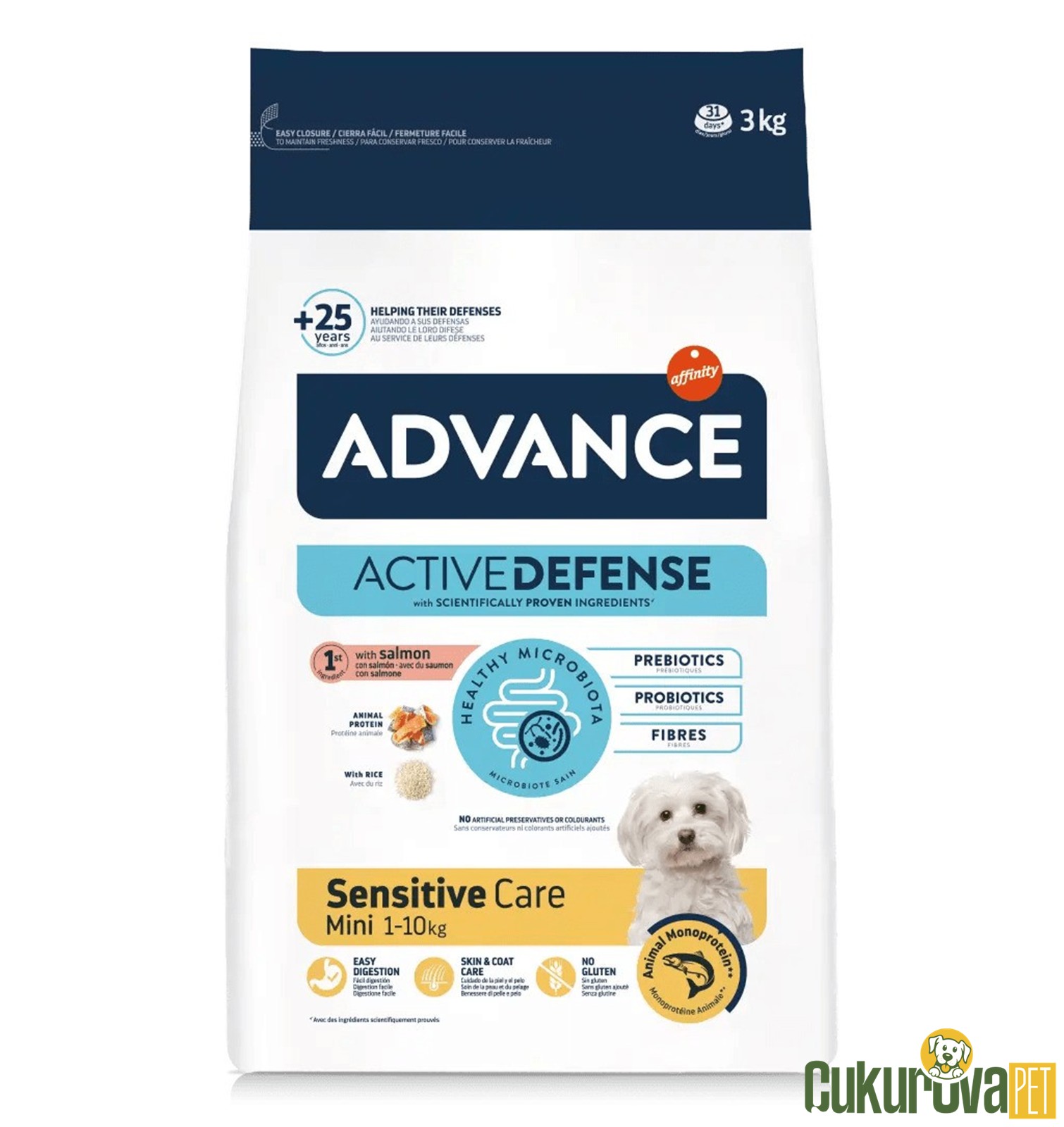 Advance Sensitive Care Mini Somonlu Ve Pirinçli Yetişkin Köpek Maması 3 Kg