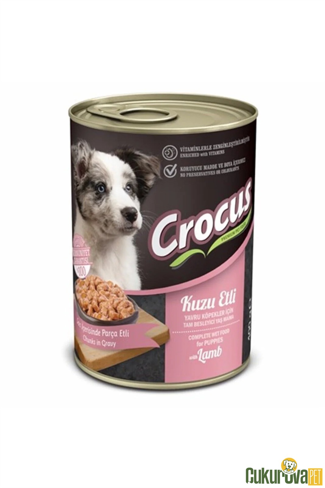 Crocus Kuzu Etli Yavru Köpek Yaş Maması 400 Gr