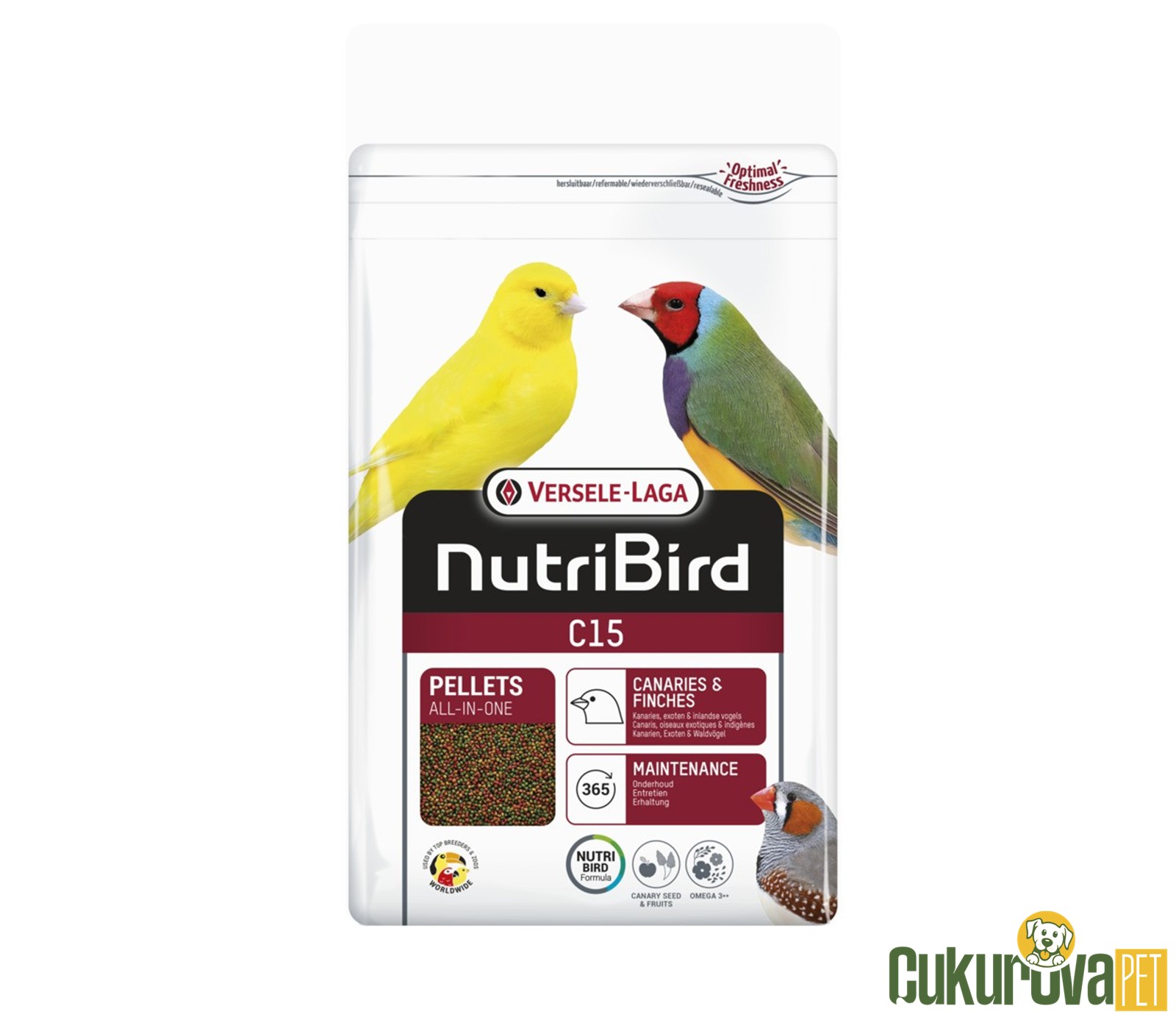 Versele Laga NutriBird C15 Pellets Kanarya Ve Finch Yemi 3 Kg