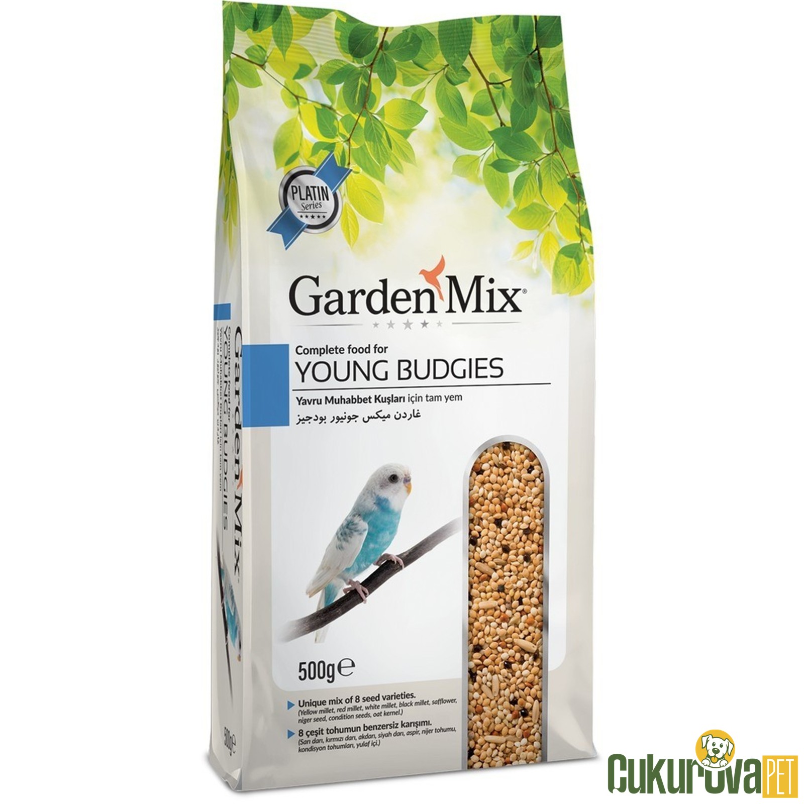 Gardenmix Platin Young Budgies Yavru Muhabet Kuşu Yemi 500 Gr