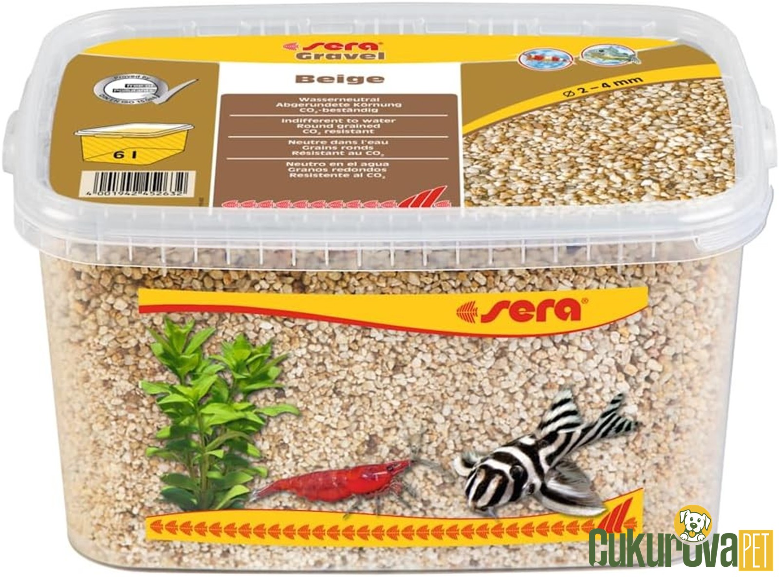 Sera Gravel Beige Akvaryum Kumu Bej 2 - 4 Mm / 6 L