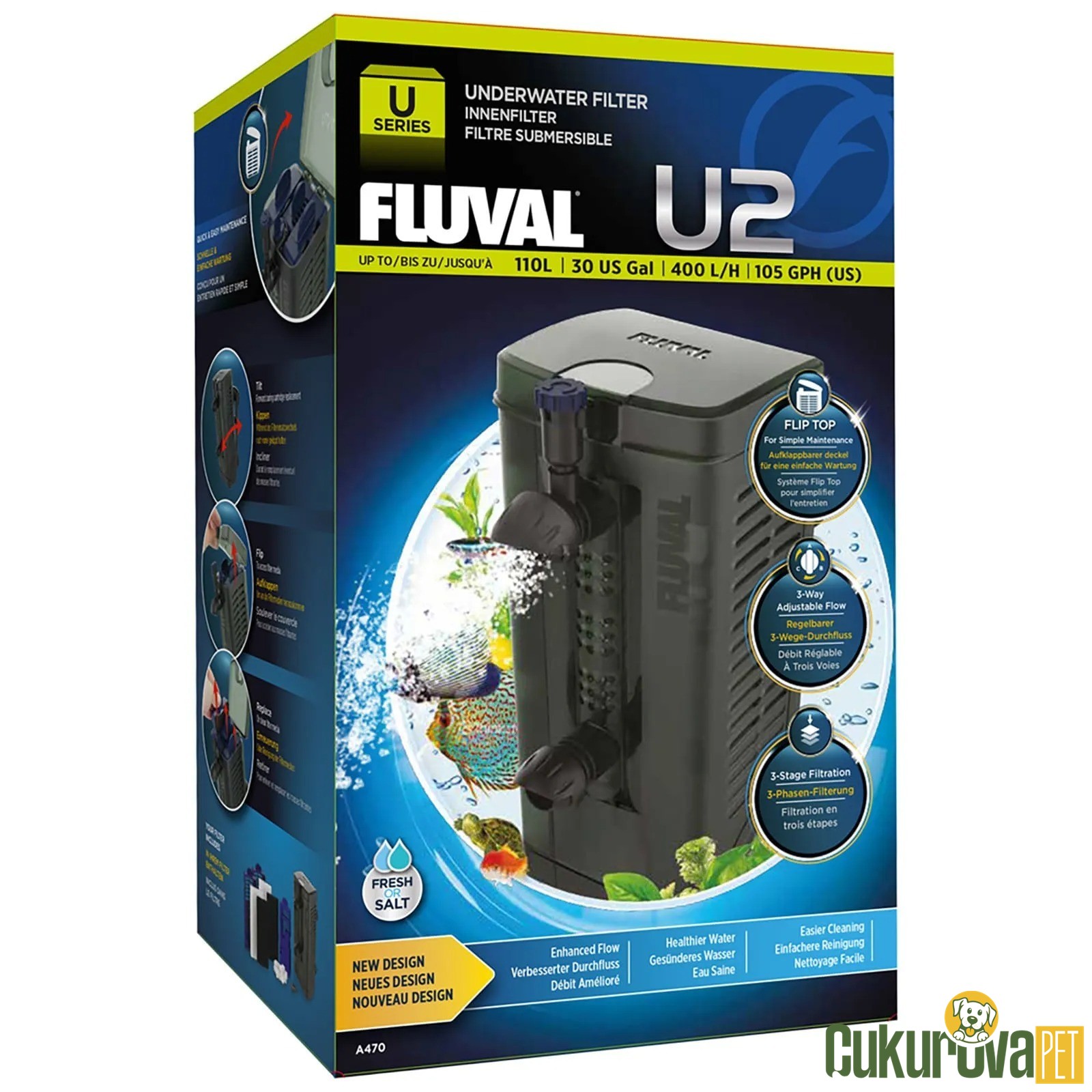 Fluval U2 Akvaryum İç Filtre