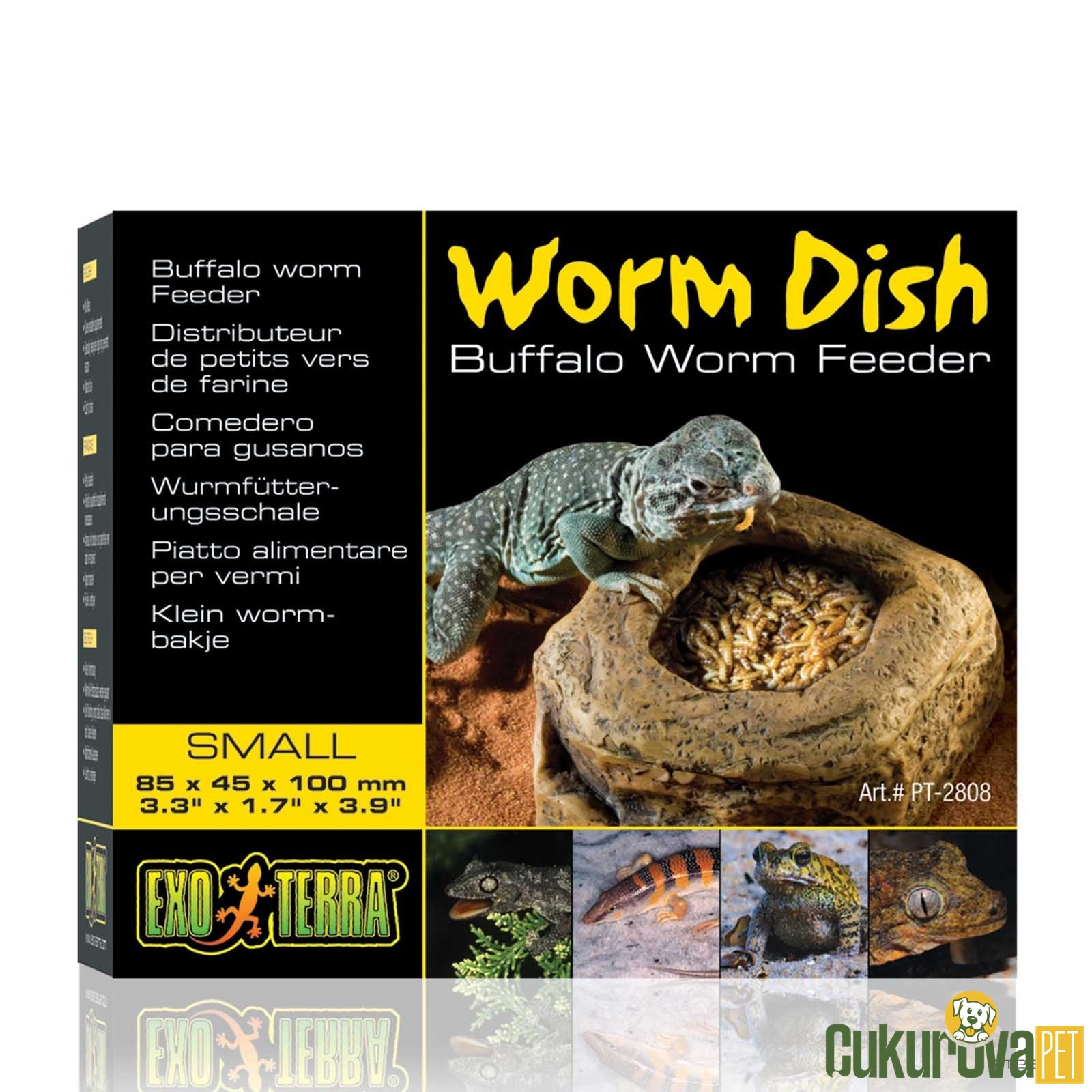 Exo Terra Worm Dish Küçük Yem Kabı S - 10 x 8.5 x 4.5 Cm