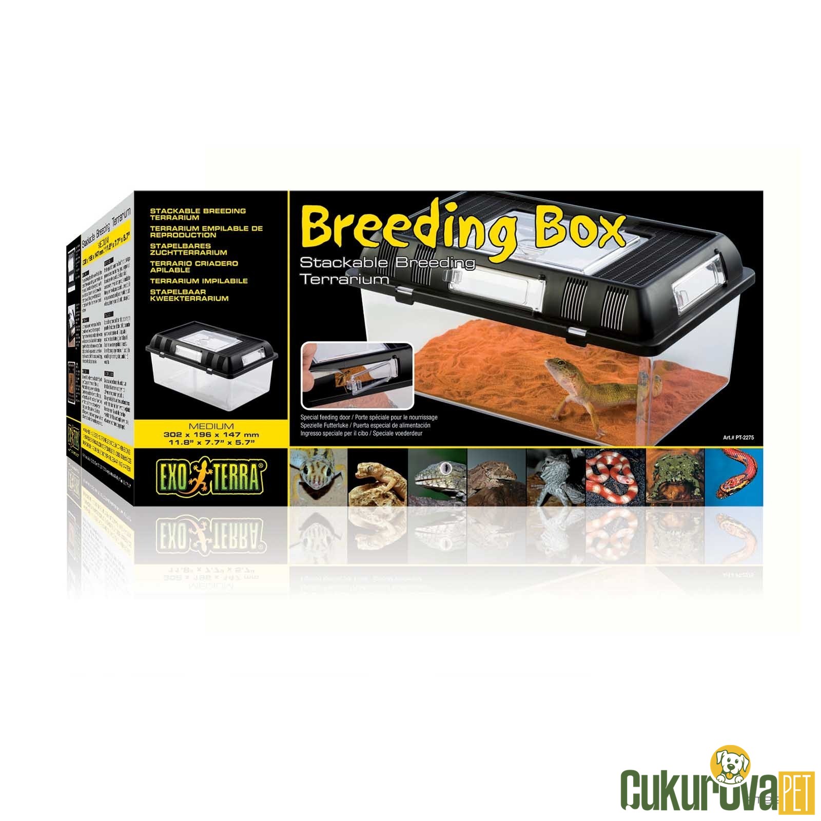 Exo Terra Breeding Box Medium Sürüngen Besleme Kutusu