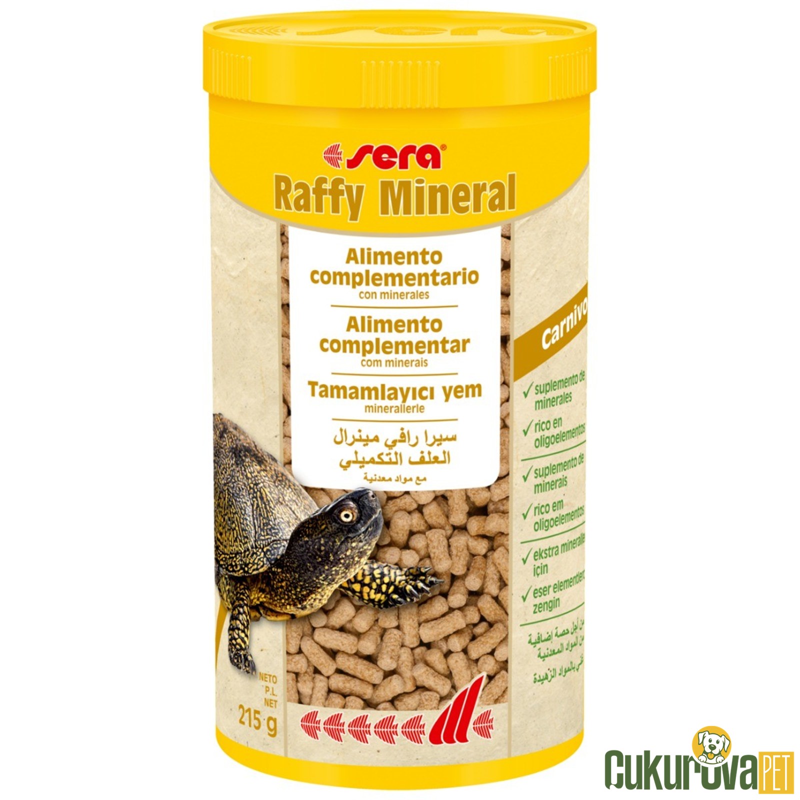 Sera Raffy Mineral Sticks Kaplumbağa Yemi 1 L - 215 Gr