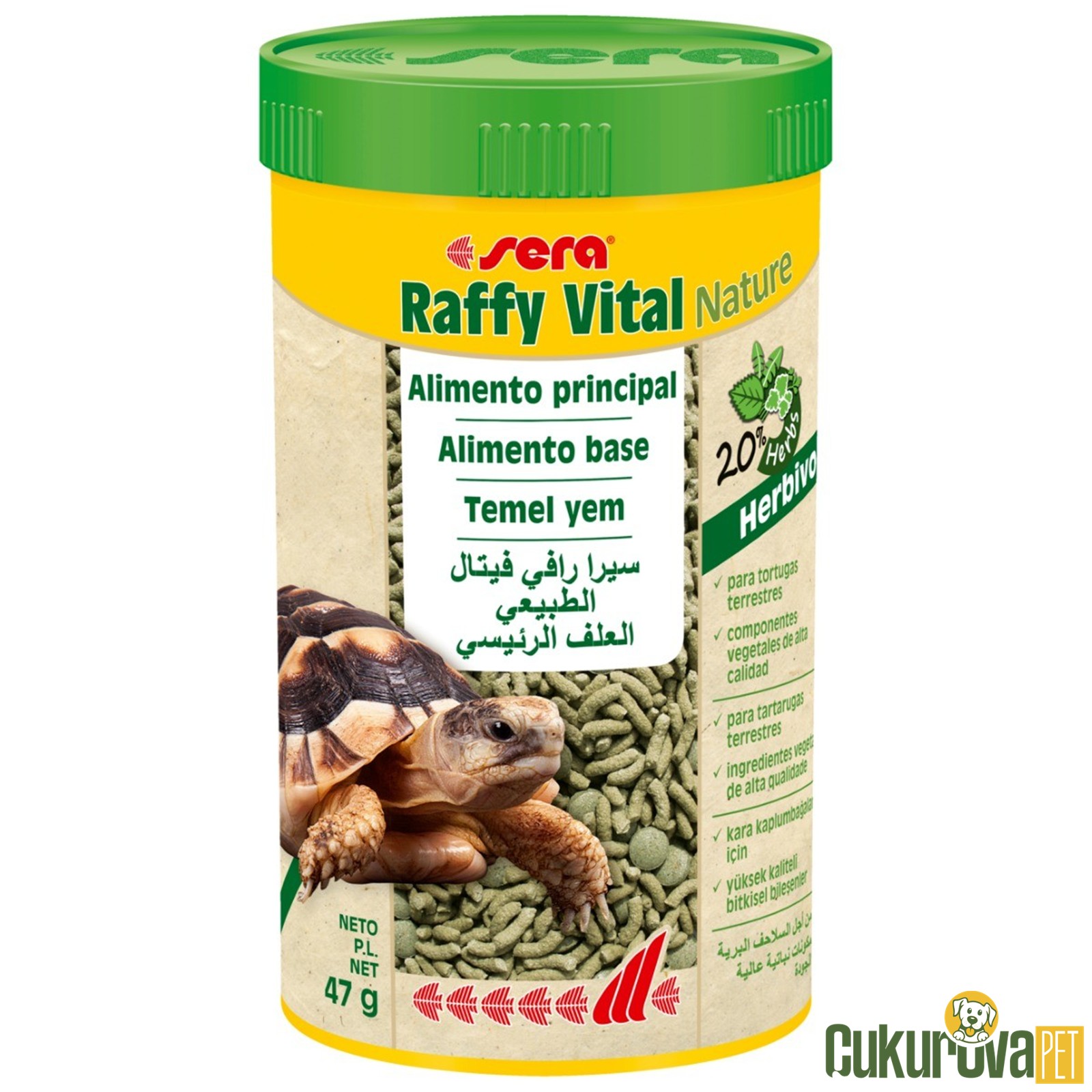 Sera Raffy Vital Nature Sticks Kaplumbağa Yemi 250 Ml - 47 Gr