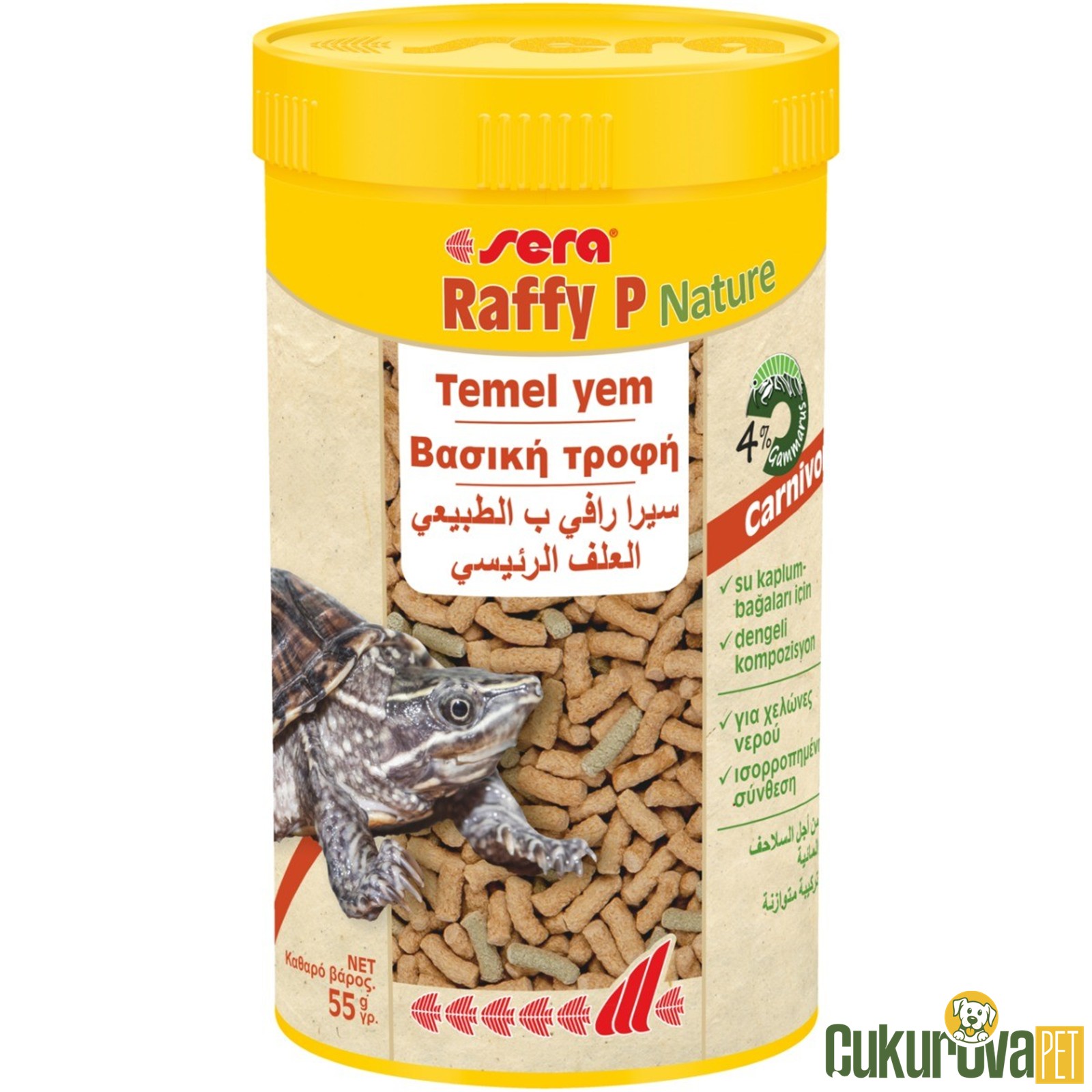 Sera Raffy P Nature Kaplumbağa Yemi 250 Ml - 55 Gr