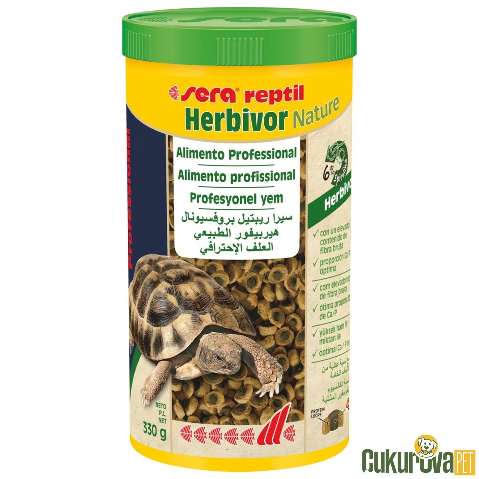 Sera Reptil Herbivor Nature Kaplumbağa Yemi 1 L - 330 Gr