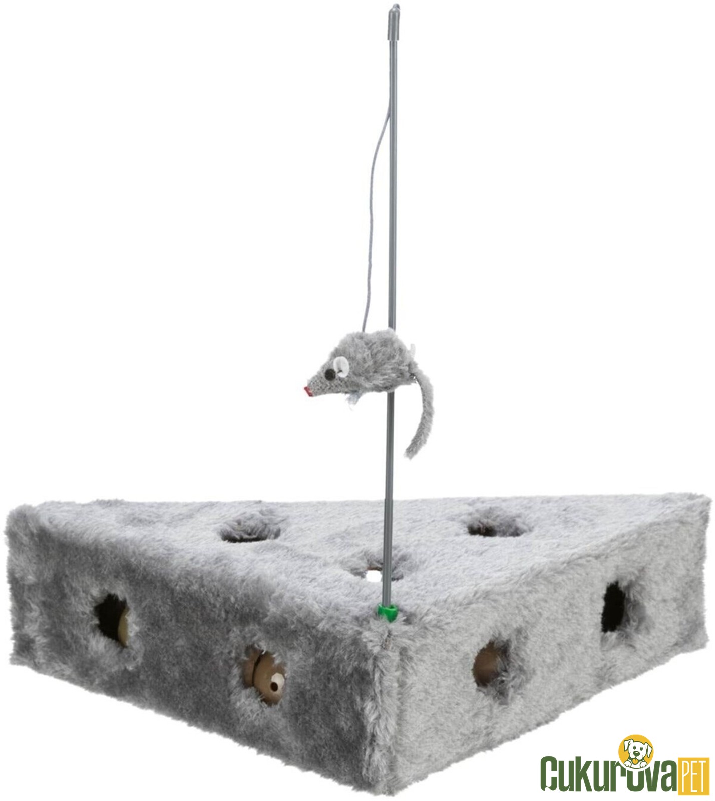 Trixie Toplu ve Peluş Fareli Kedi Oltası 36 x 8 x 26 Cm