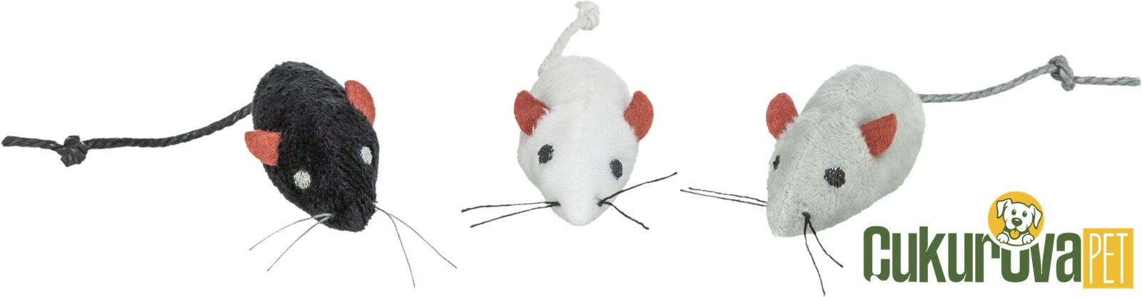 Trixie Kedi Otlu Peluş Fare Kedi Oyuncağı Karışık Renkli 5 Cm - 1 Adet