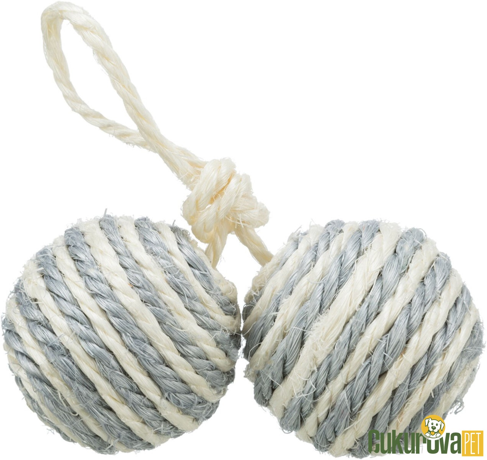 Trixie İp Sargılı İkili Kedi Topu Karışık Renkli 4.5 Cm