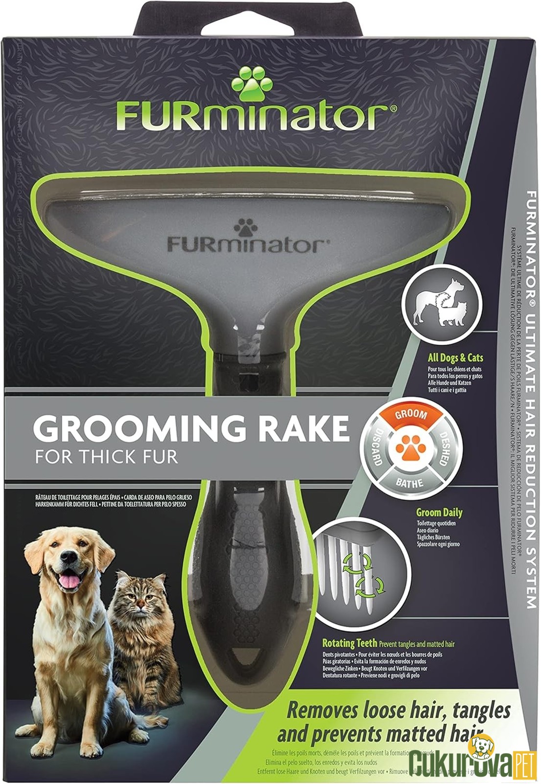 Furminator Grooming Rake Kıtık Açıcı Kedi ve Köpek Tarağı 15 Cm