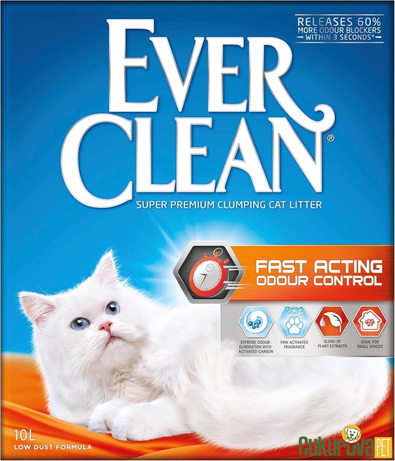 Ever Clean Fast Acting Odour Control Bentonit Kedi Kumu 10 L