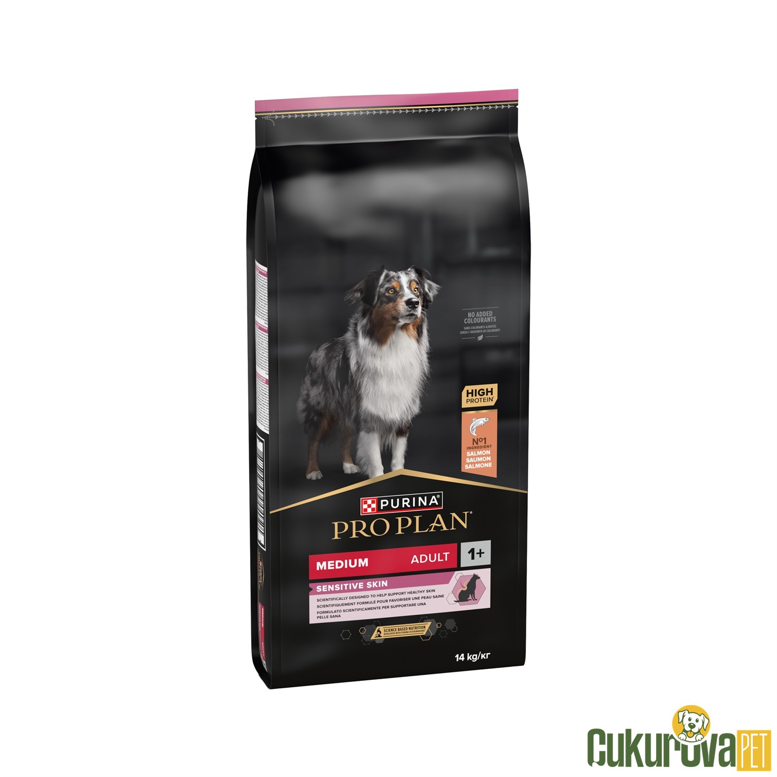 Pro Plan Medium Adult Sensitive Skin Somonlu Yeti̇şki̇n Köpek Maması 14 Kg