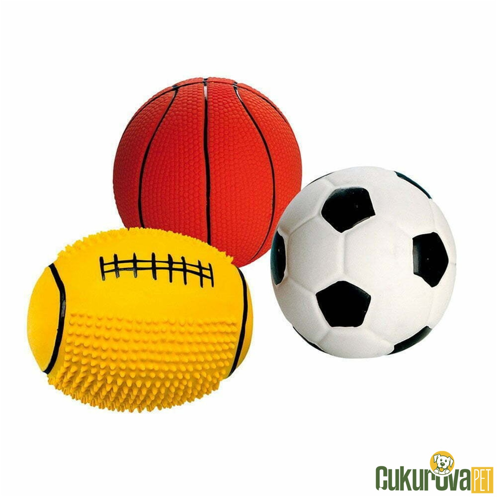 Ferplast Latex Kauçuk Top Köpek Oyuncağı Karışık Çeşitli - 9.3 Cm