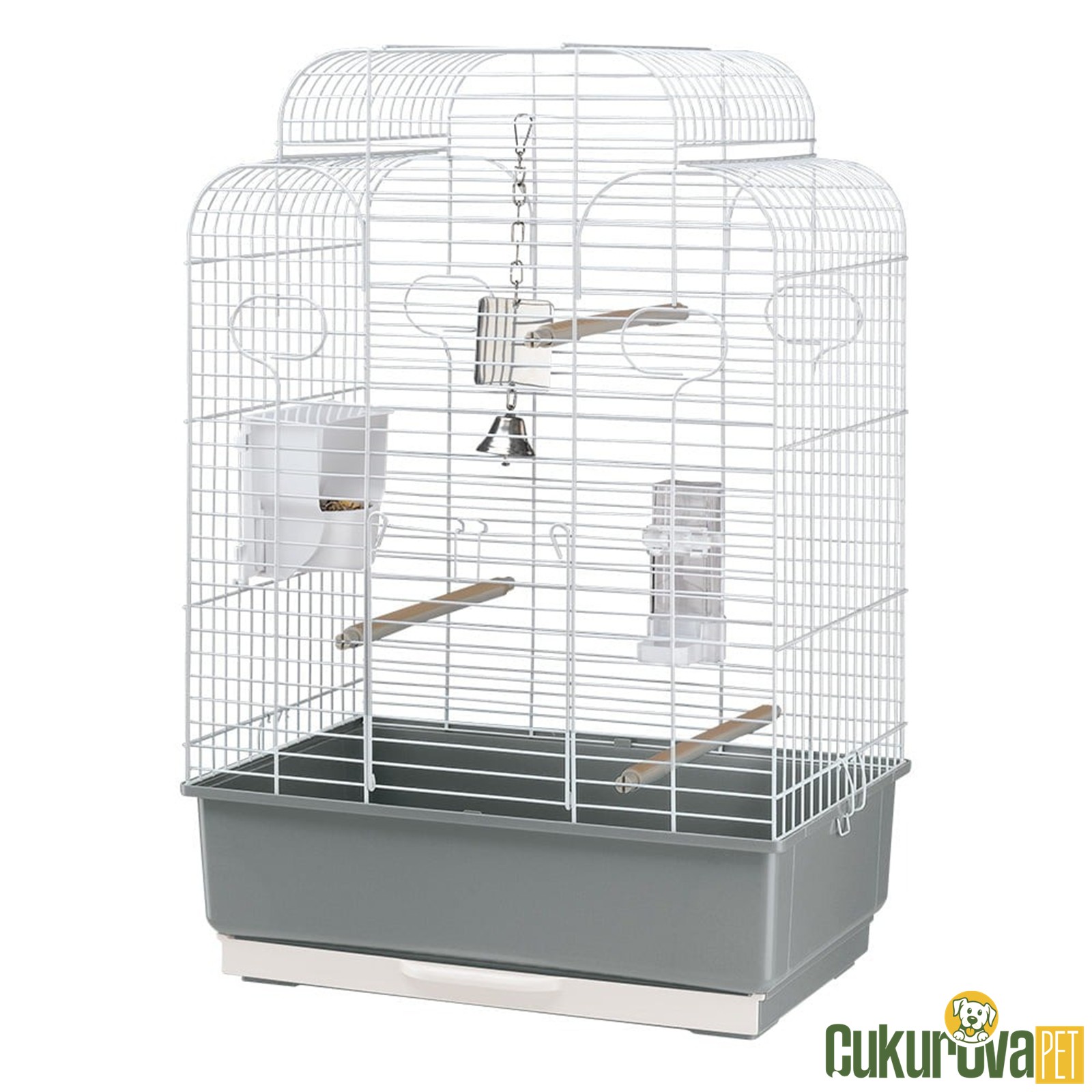 Ferplast Gala Kuş Kafesi Beyaz - 50 x 30 x 75.5 Cm