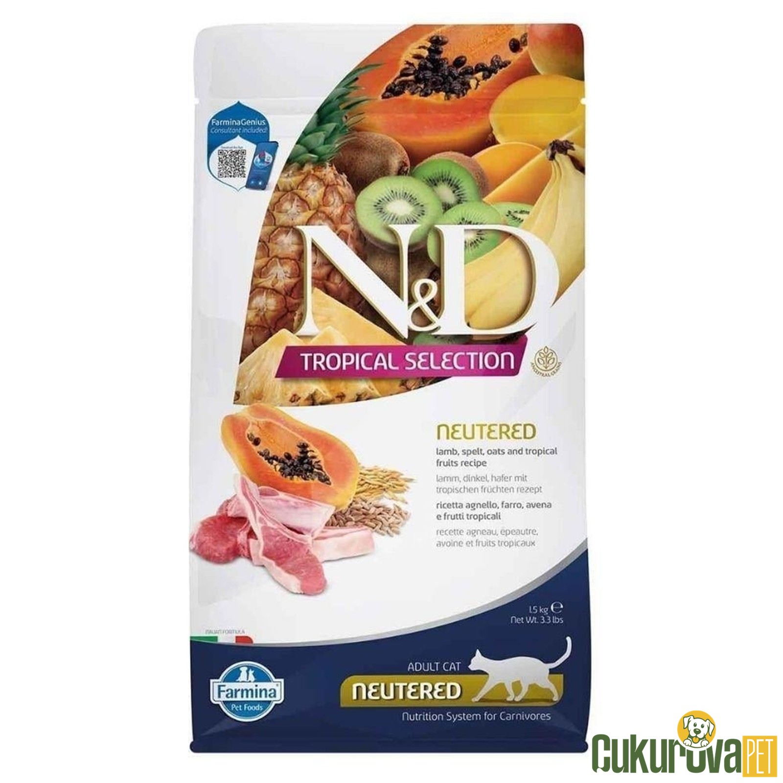 N&D Tropical Selection Neutered Kuzulu Kısırlaştırılmış Kedi Maması 1.5 Kg