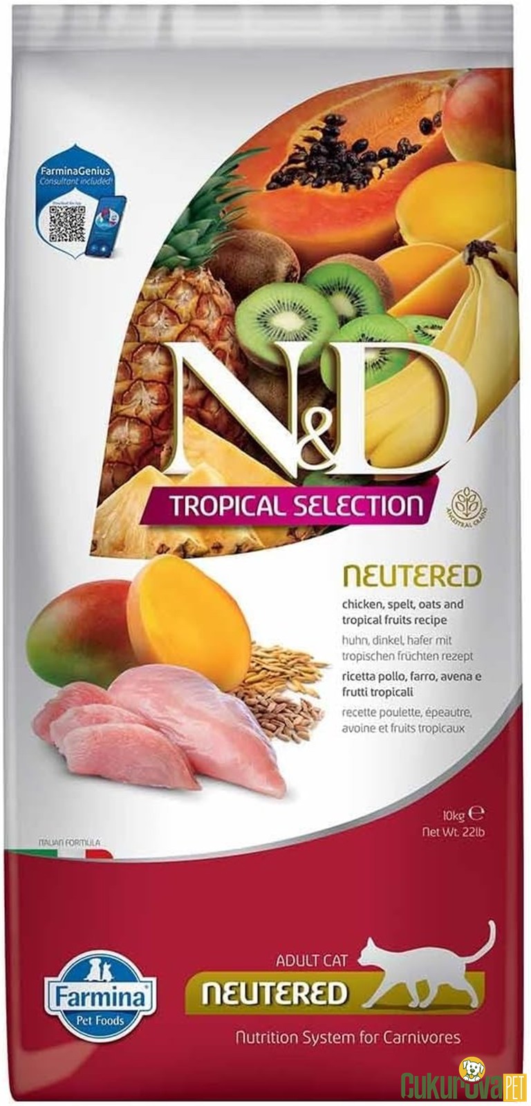 N&D Tropical Selection Neutered Tavuklu Kısırlaştırılmış Kedi Maması 10 Kg