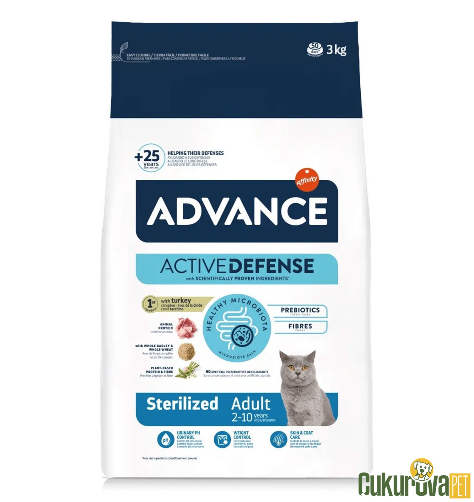Advance Sterilised Hindili Kısırlaştırılmış Kedi Maması 3 Kg