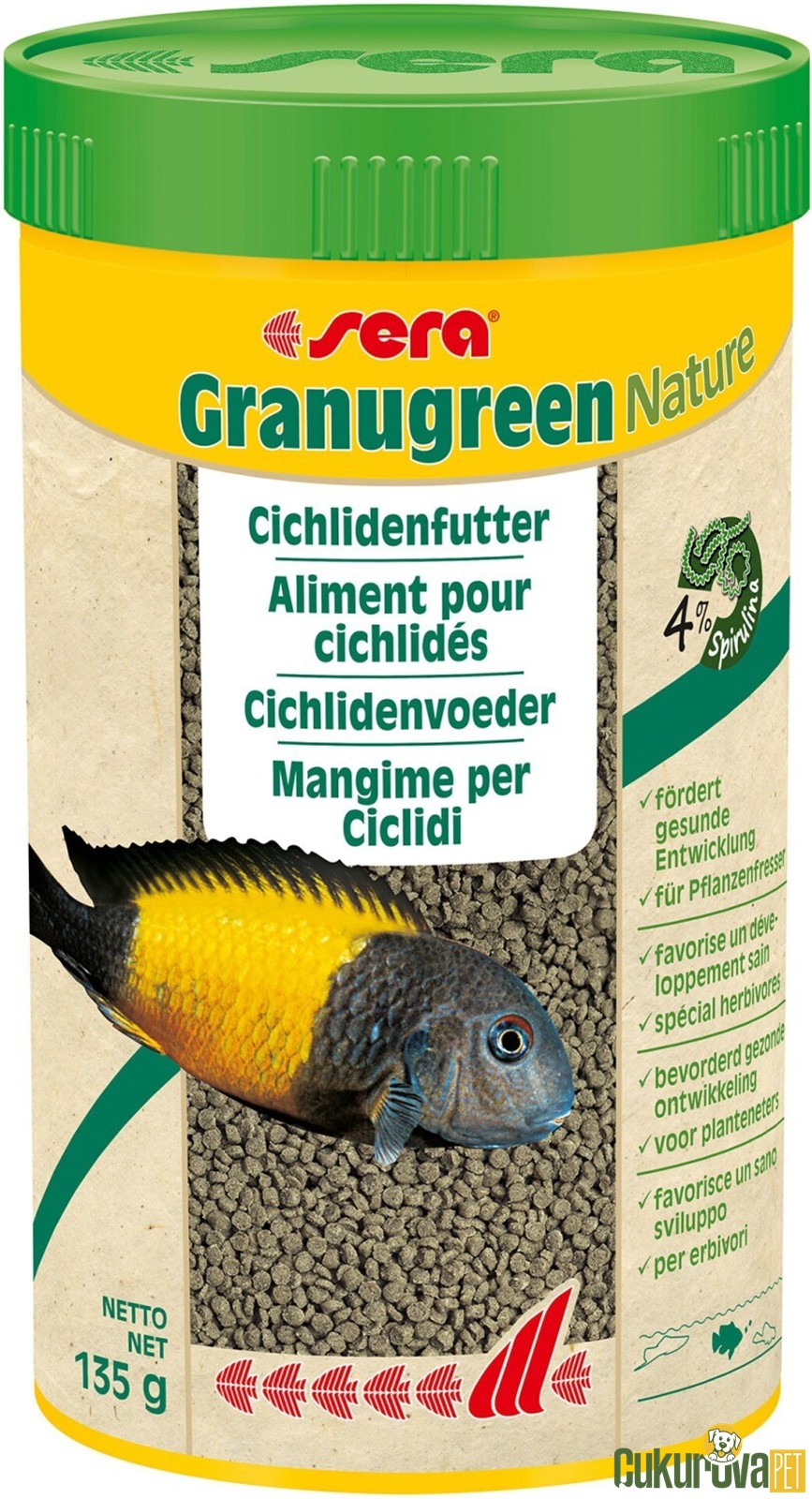 Sera Granugreen Nature Granül Yem 250 Ml - 135 Gr