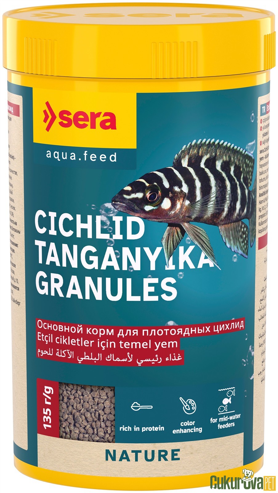 Sera Cichlid Tanganyika Granules Granül Yem 250 Ml - 135 Gr