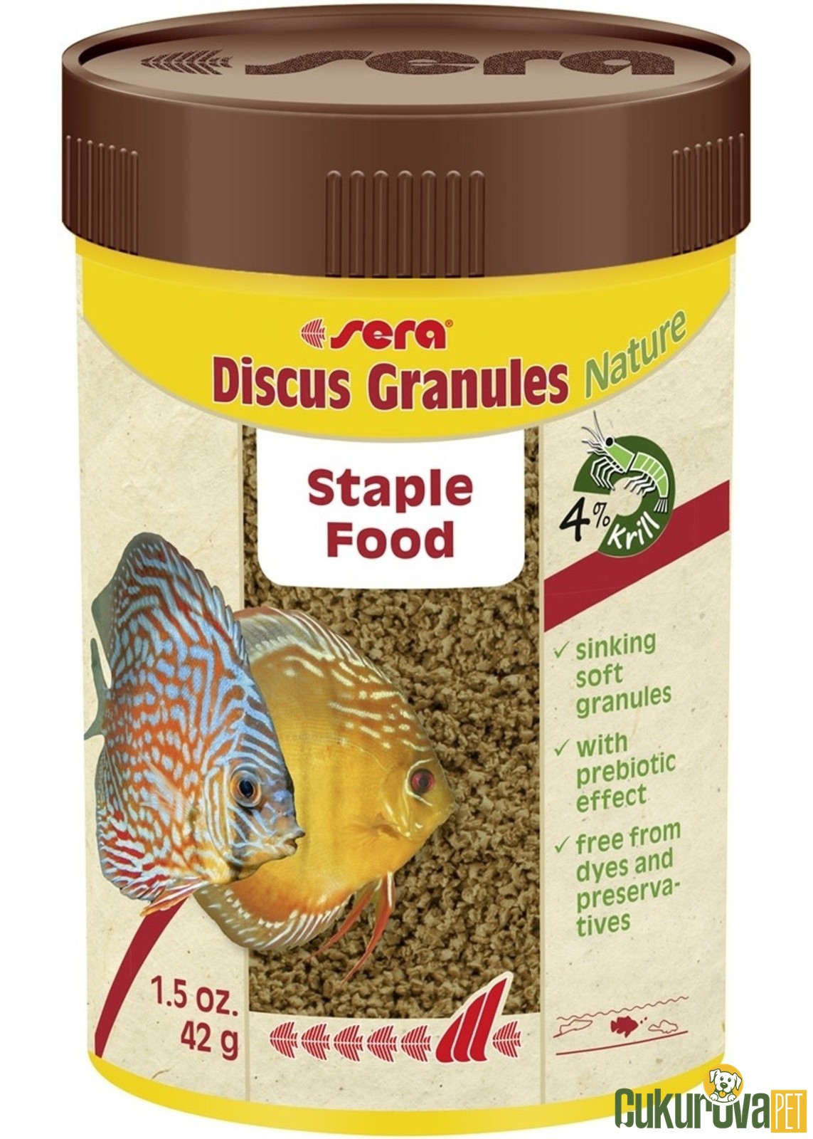 Sera Discus Granulat Nature Granül Yem 100 Ml - 42 Gr